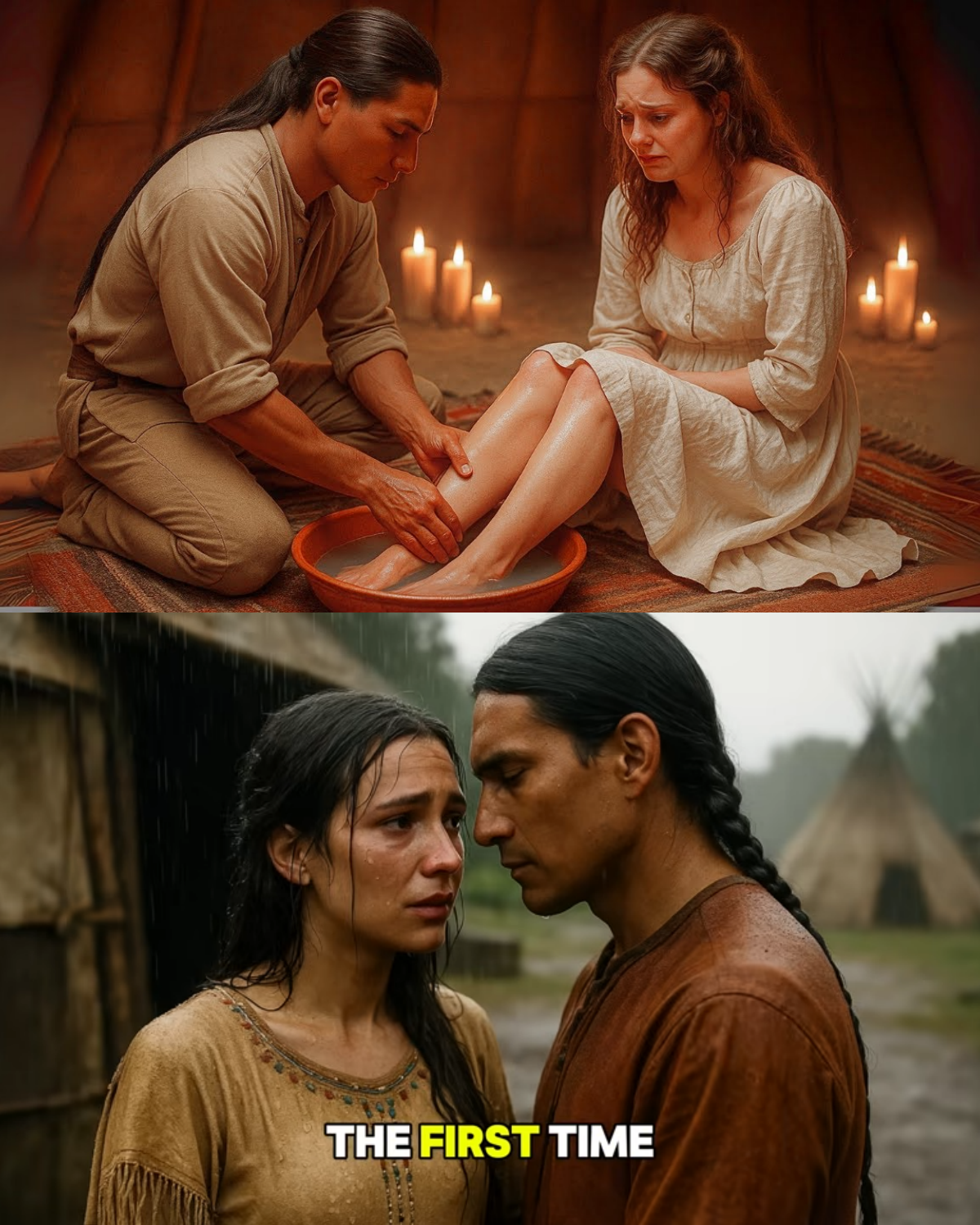 On Their Wedding Night, She Apologized for Being Ugly—But the Apache Silently Washed Her Feet