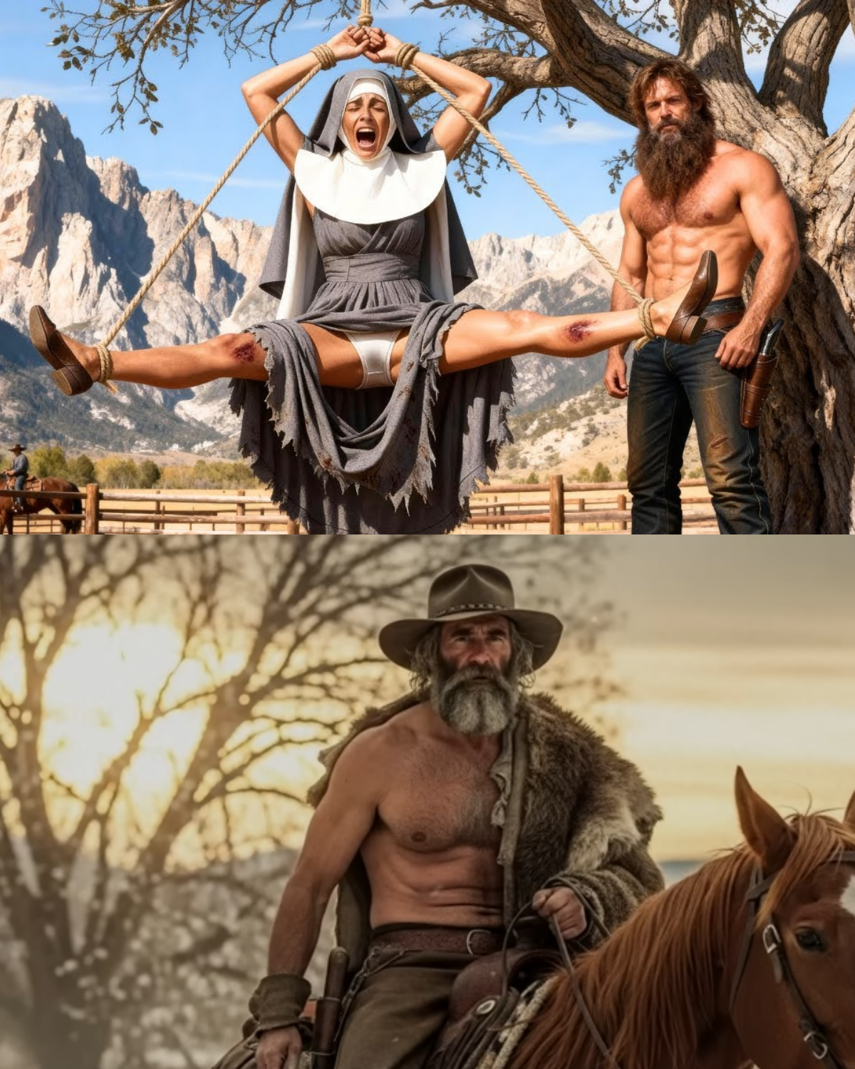 “You want to put it in?” the nun screamed — and the Mountain Man’s next act outraged the town.