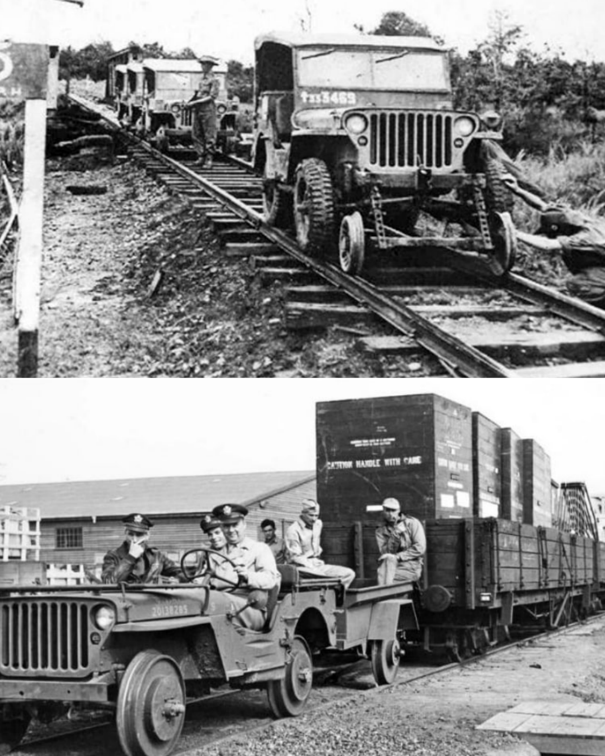 The US Army Had No Locomotives in the Pacific in 1944 — So They Built The Railway Jeep…
