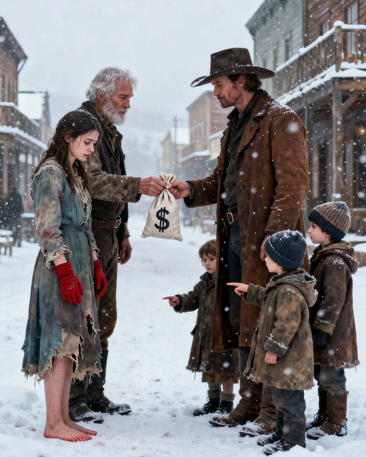 Sold at 18 to a Widowed Rancher With Three Kids — Then He Did ONE Thing That Shut Down the Frontier’s Cruel Whispers