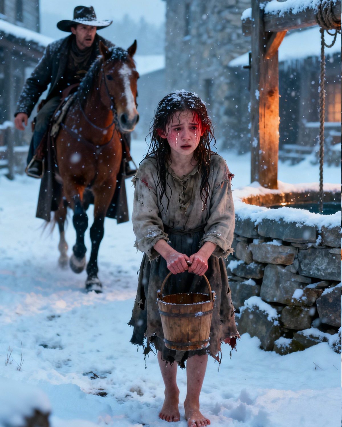 The Day an Entire Town Looked Away — and the Cowboy Who Refused to Let a Child Die Alone in the Snow Changed Everything They Tried to Bury