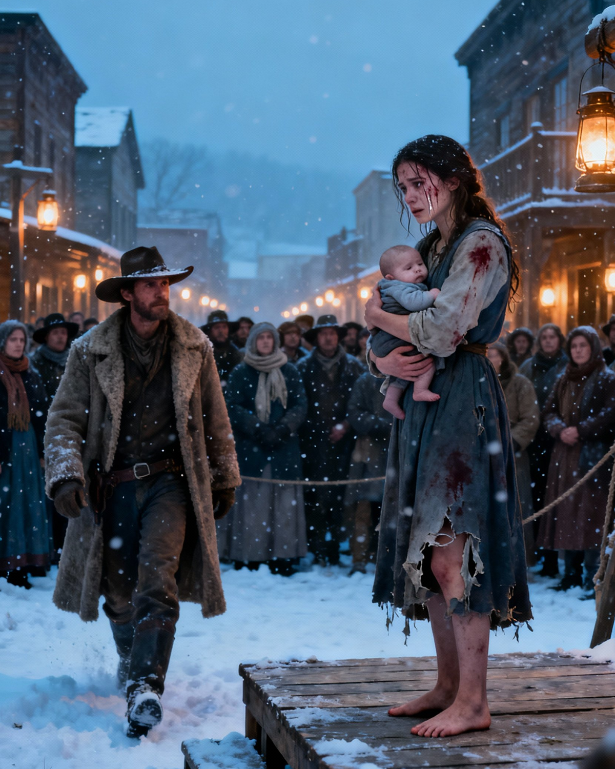 Sold With Her Baby, She Braced for Horror—Until the Cowboy Said, “I’ll Be Father And Husband Both.”