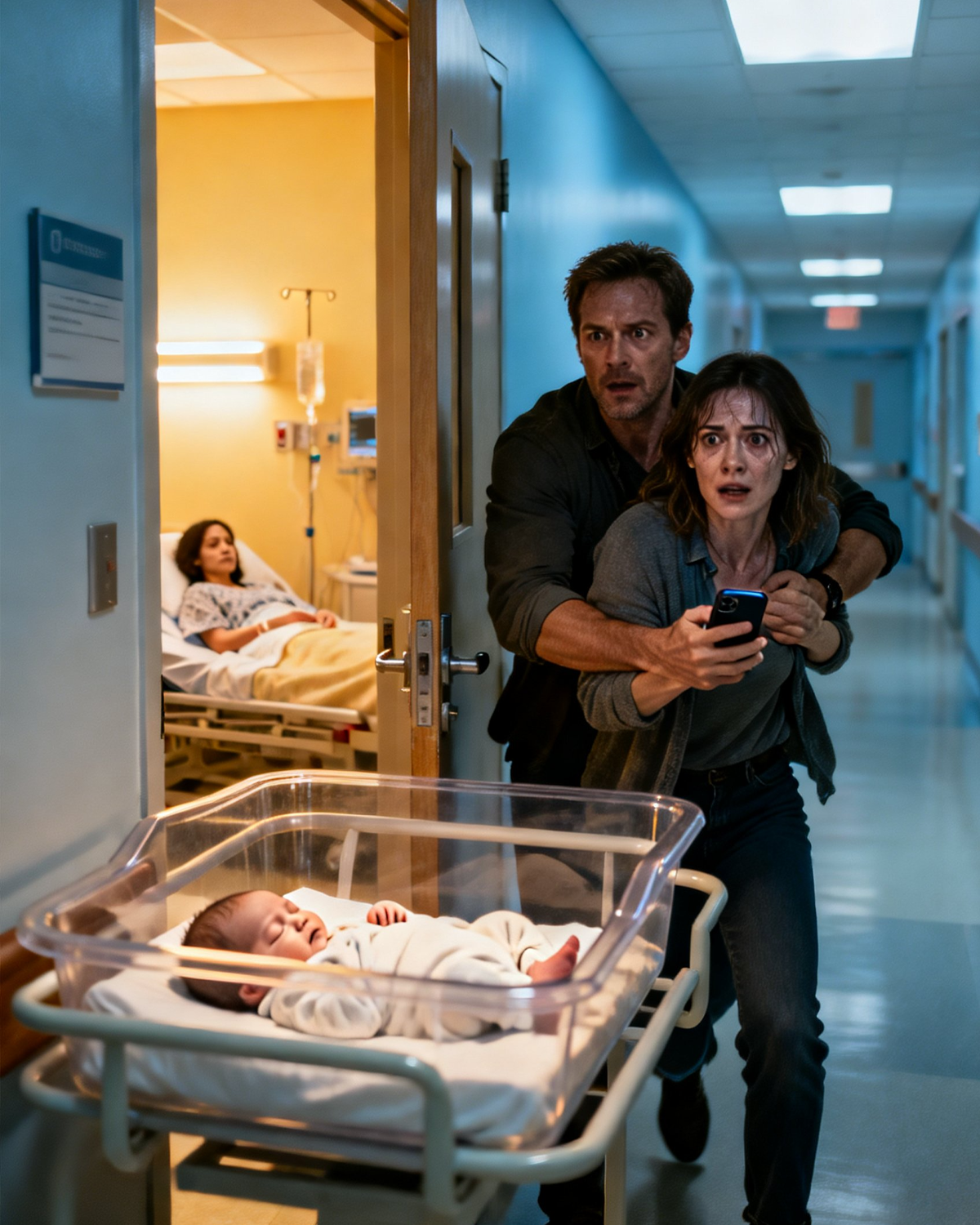 My sister gave birth, so my husband and I went to the hospital to visit her. But after seeing the baby, my husband suddenly pulled me out of the room. “Call the police right now!” I was confused and asked, “Why?”