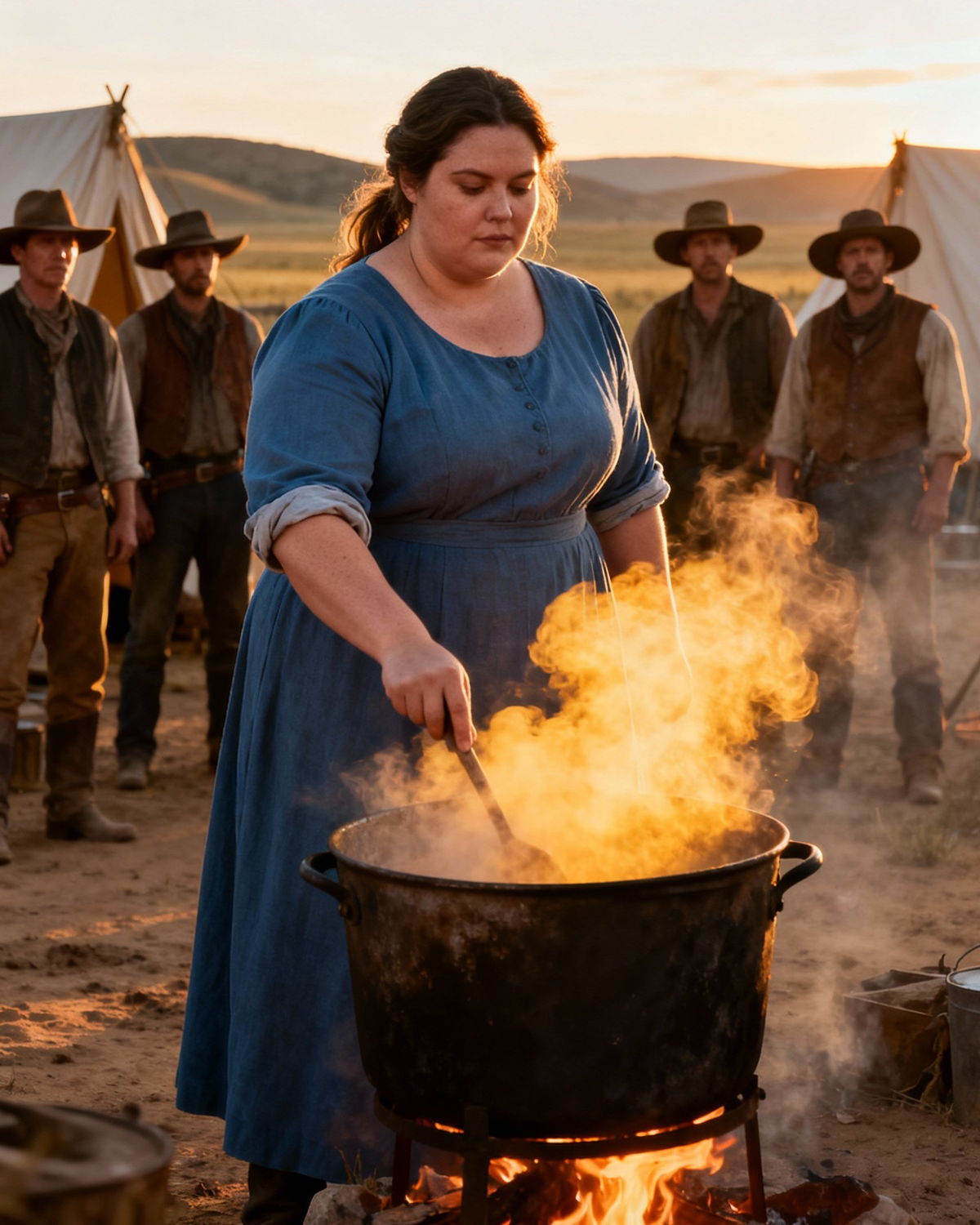 “If My Size Offends You, Sir Don’t Taste My Food,” She Said – Until One Bite Left the Rancher Silent