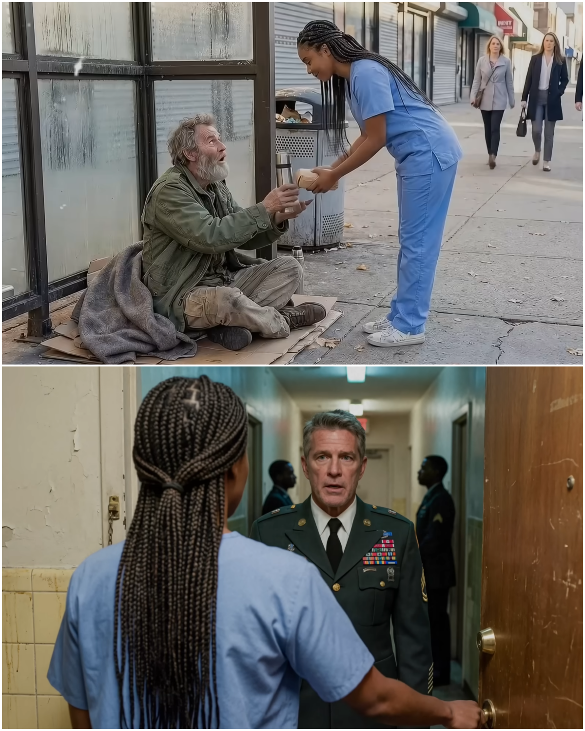 Black Girl Brought Breakfast to Old Man Daily — One Day, Military Officers Arrived at Her Door