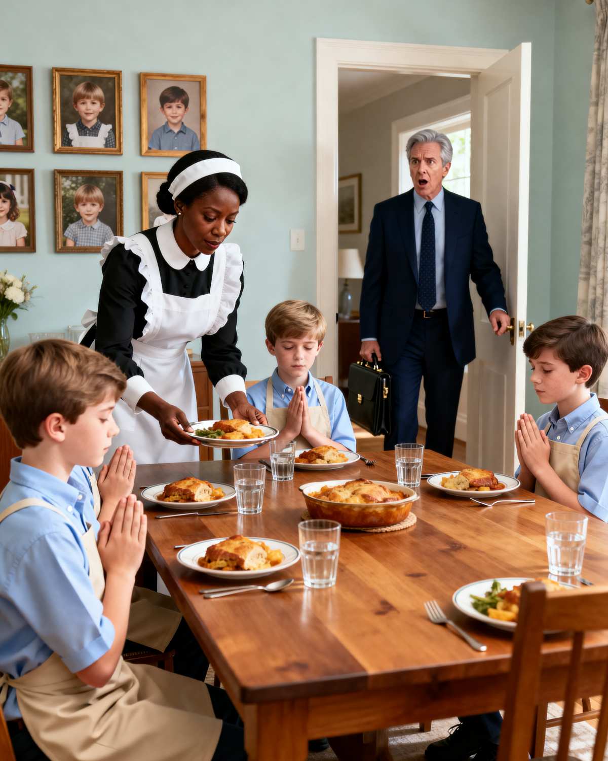 BILLIONAIRE’S QUADRUPLETS DROVE EVERY NANNY AWAY—WHAT HE SAW THE NEW MAID DOING LEFT HIM SPEECHLESS