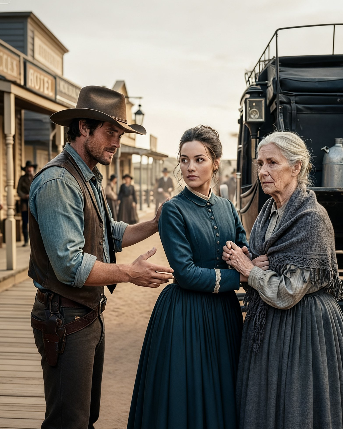 The Mail Order Bride Showed Up With Her Elderly Mother, The Cowboy Said “My Home Has Room for Both”