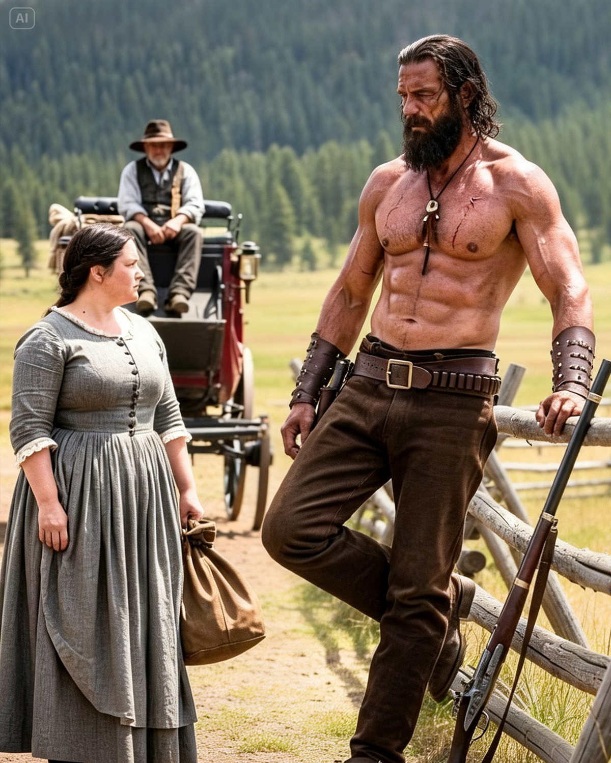 Every Bride Ran from the Scarred Mountain Man… Until the Obese One Refused to Leave