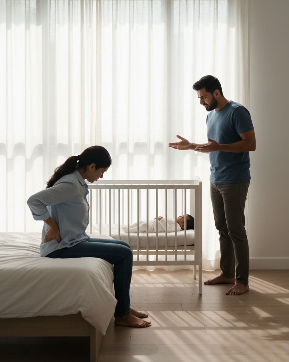 She had just given birth, but she kept saying her back hurt. Her husband told her she was just acting cute. But when he happened to watch the camera, his world collapsed…