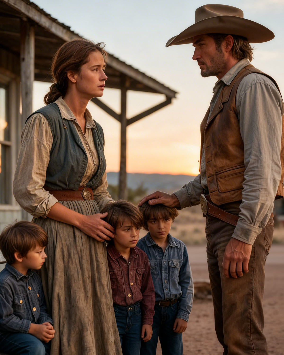 Widow With Three Sons Was Rejected, The Cowboy Said, “You’re Home Now”