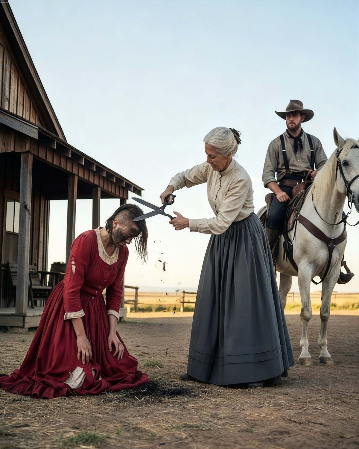 “You’re Coming With Me”, Said the Loner Rancher When Her In Laws Cut Her Hair and Blackened Her Face