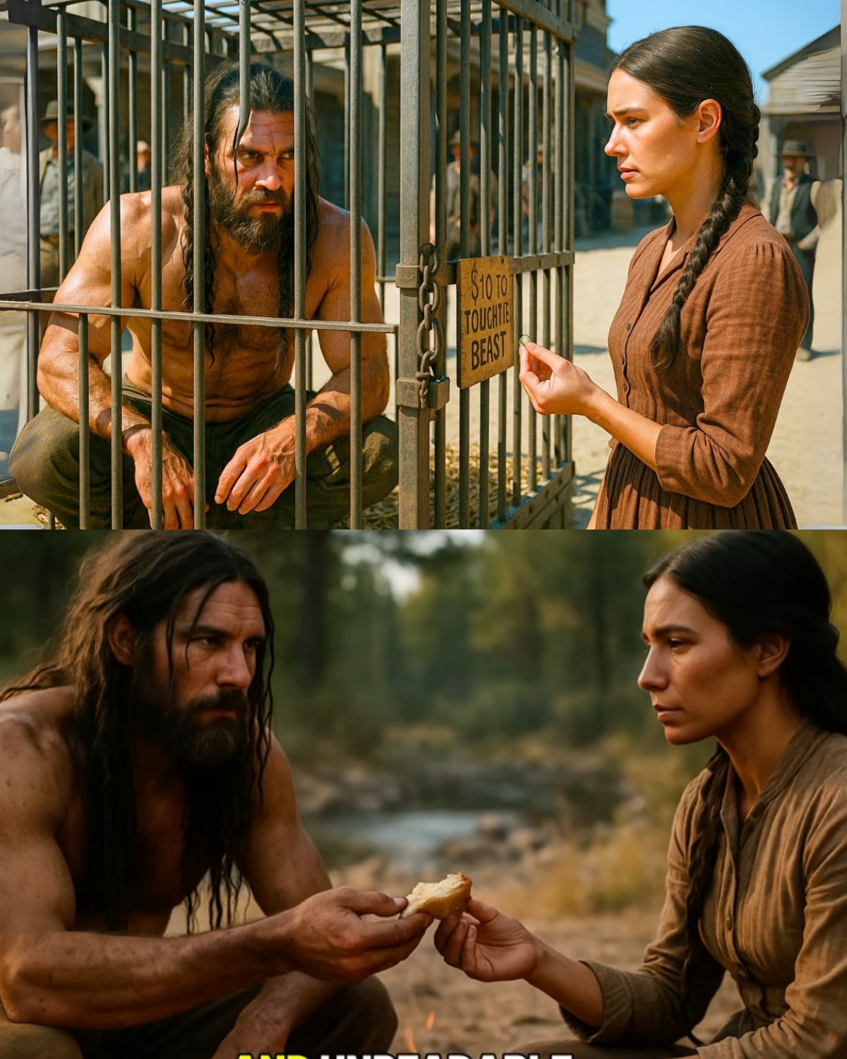 Everyone Feared the Mountain Man in the Cage—Until the Widow Asked to Buy Him with Her Wedding Ring
