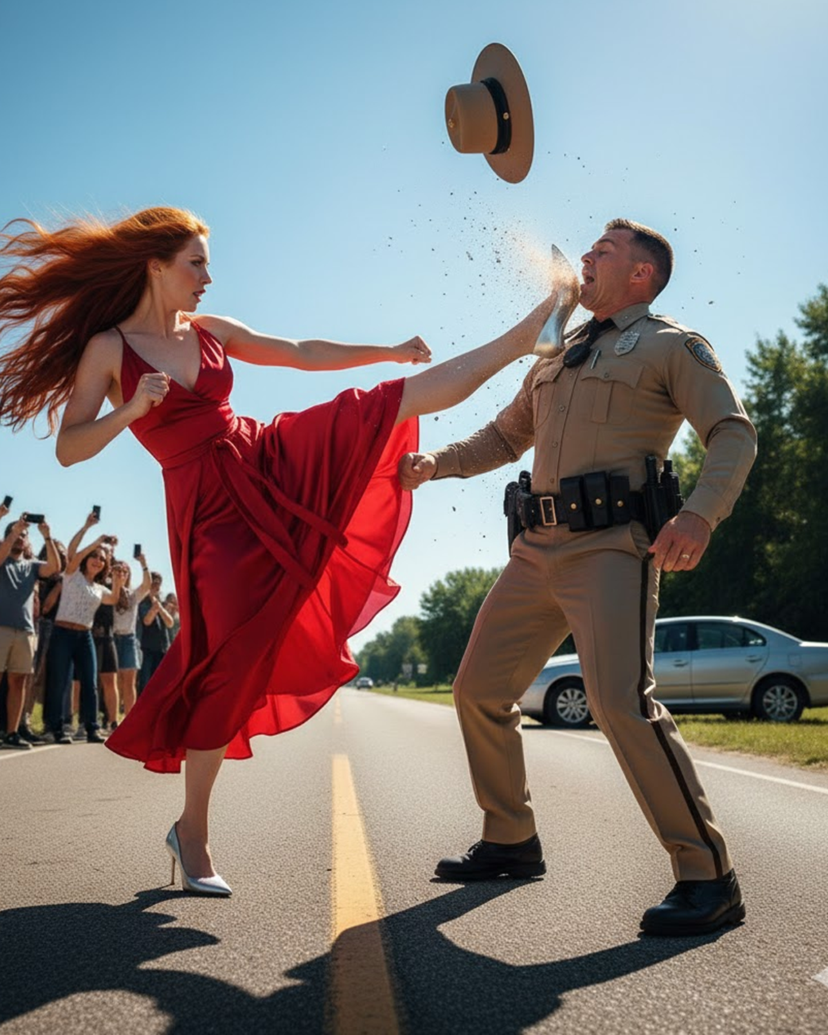 New York City Police Captain Sarah Johnson was heading home in a taxi. The driver had no idea that the woman sitting in his vehicle was not just an ordinary passenger, but a high-ranking police captain. Sarah wore a simple red dress and looked like any other civilian.