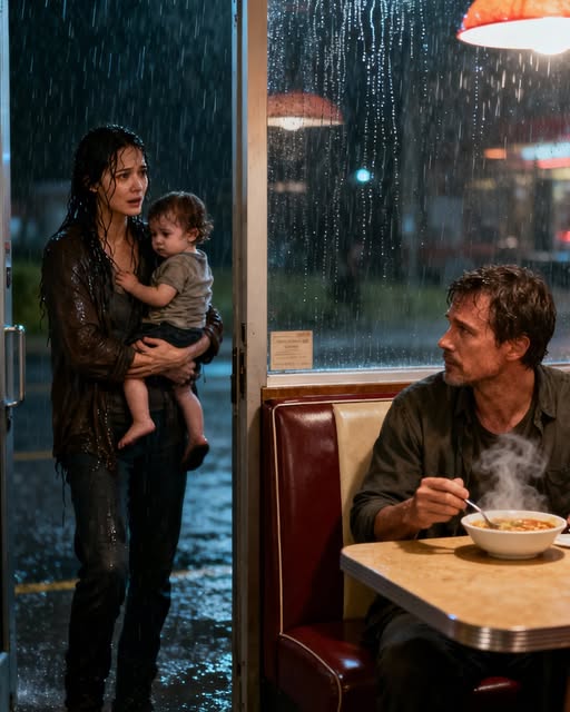 Single Dad Thought He’d Eat Alone — Until a Mother Said, “My Son’s Hungry, Can We Stay a While?