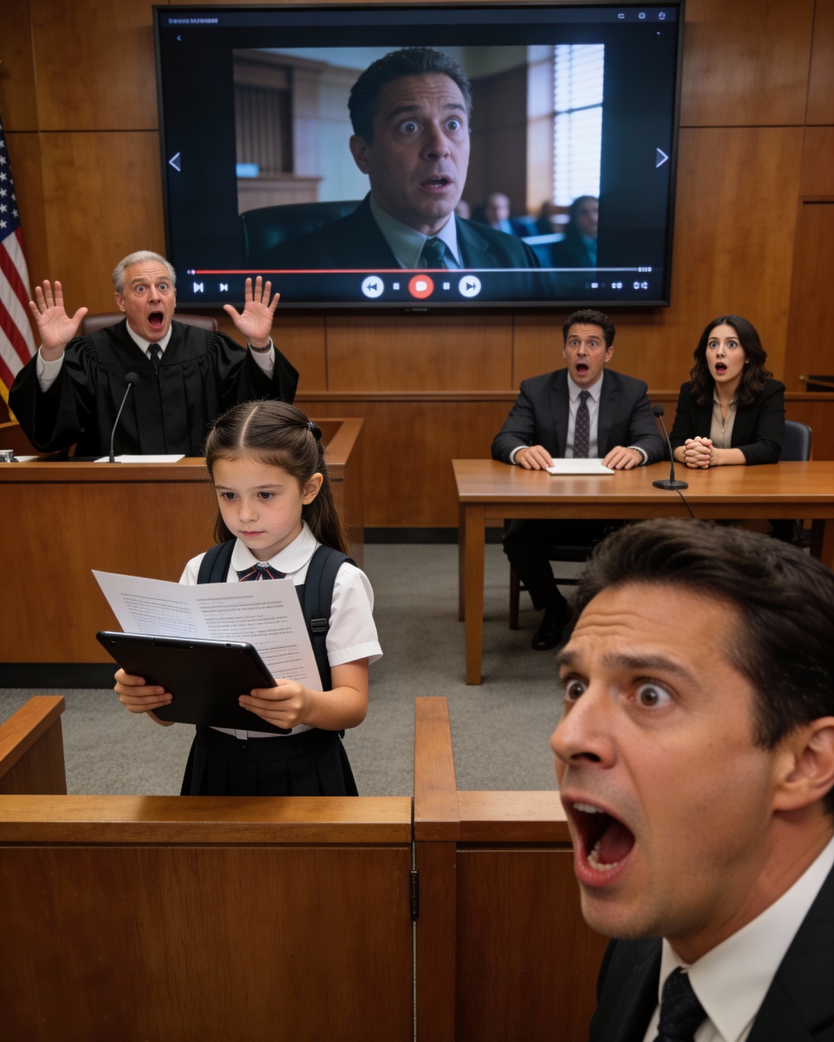 MY HUSBAND FILES FOR DIVORCE, AND MY 10-YEAR-OLD DAUGHTER ASKS THE JUDGE: “MAY I SHOW YOU SOMETHING THAT MOM DOESN’T KNOW ABOUT, YOUR HONOR?” THE JUDGE NODDED. WHEN THE VIDEO STARTED, THE ENTIRE COURTROOM FROZE IN SILENCE….