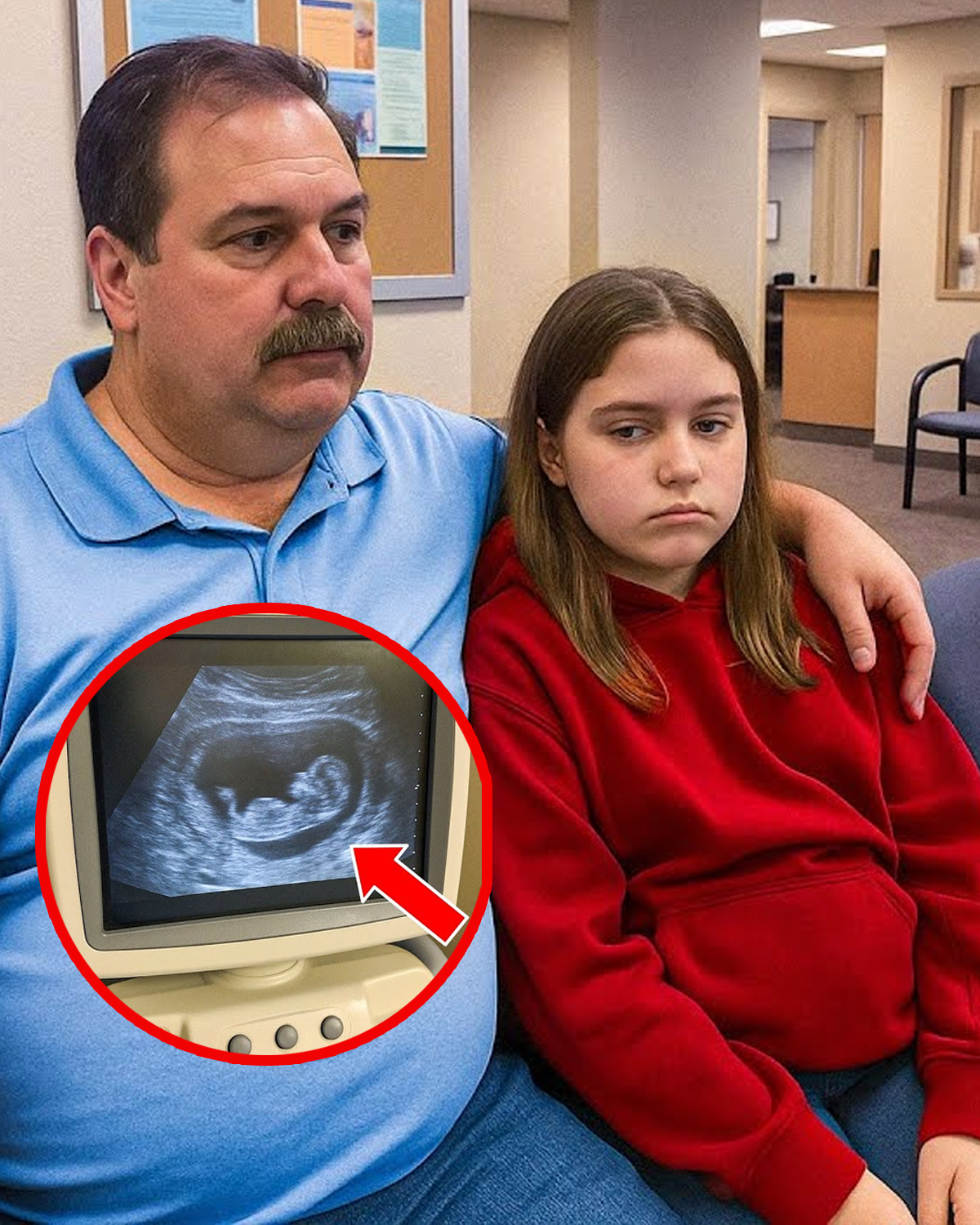 Girl Acts Strangely Around Dad at Clinic, Doctor Takes Ultrasound and Begins to Panic!