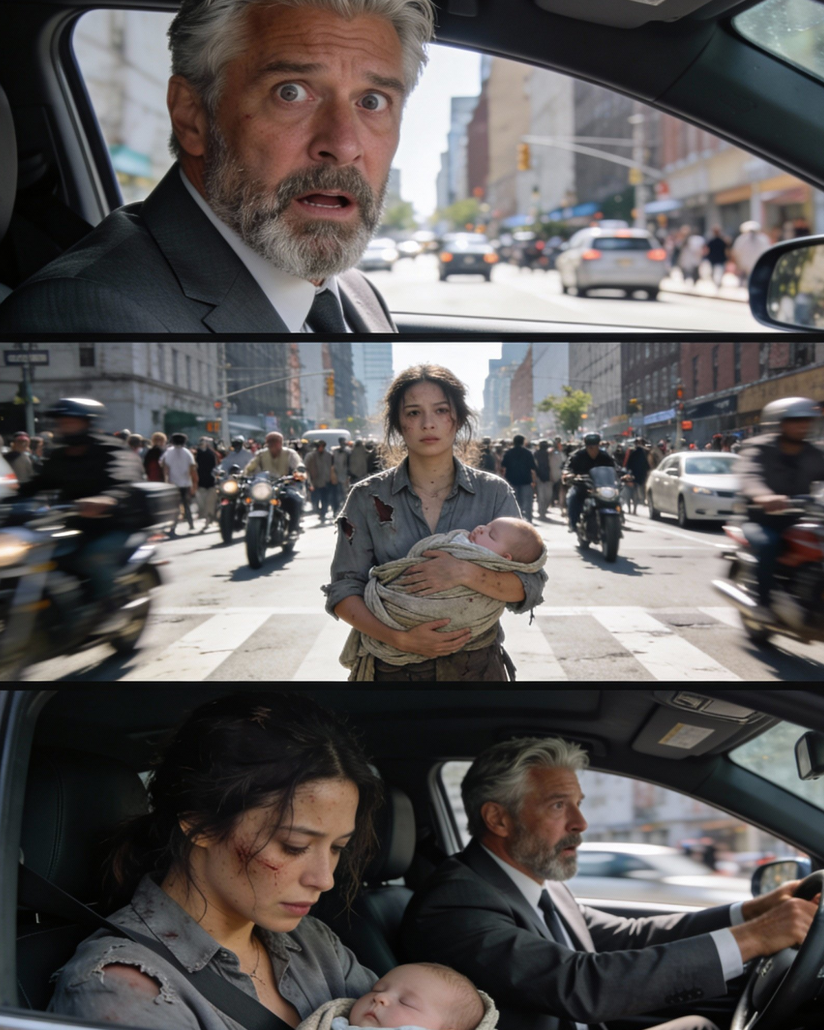 I saw my daughter begging on the street while carrying her baby… She told me that her husband had… When I stopped at the red light, I saw my daughter begging, counting coins while carrying her baby in her arms.