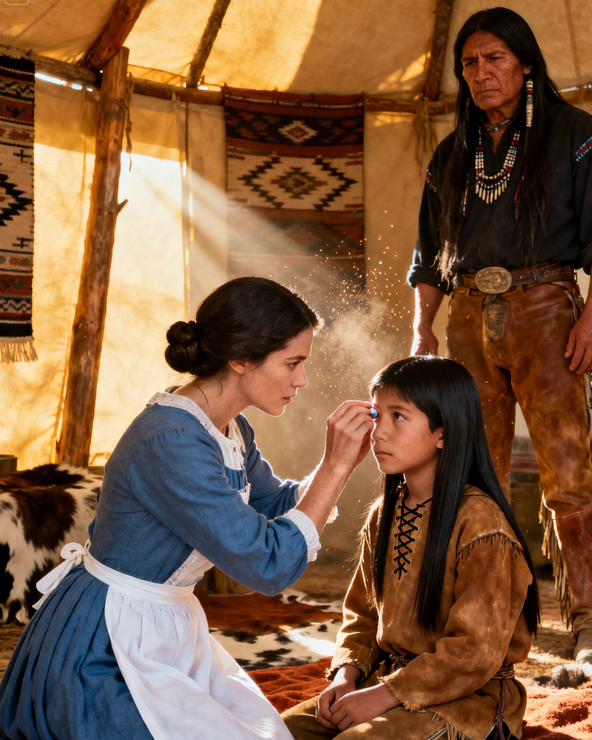 The Apache Chief’s Son Was Blind, Until She Removed Something From His Eyes No One Could Imagine…