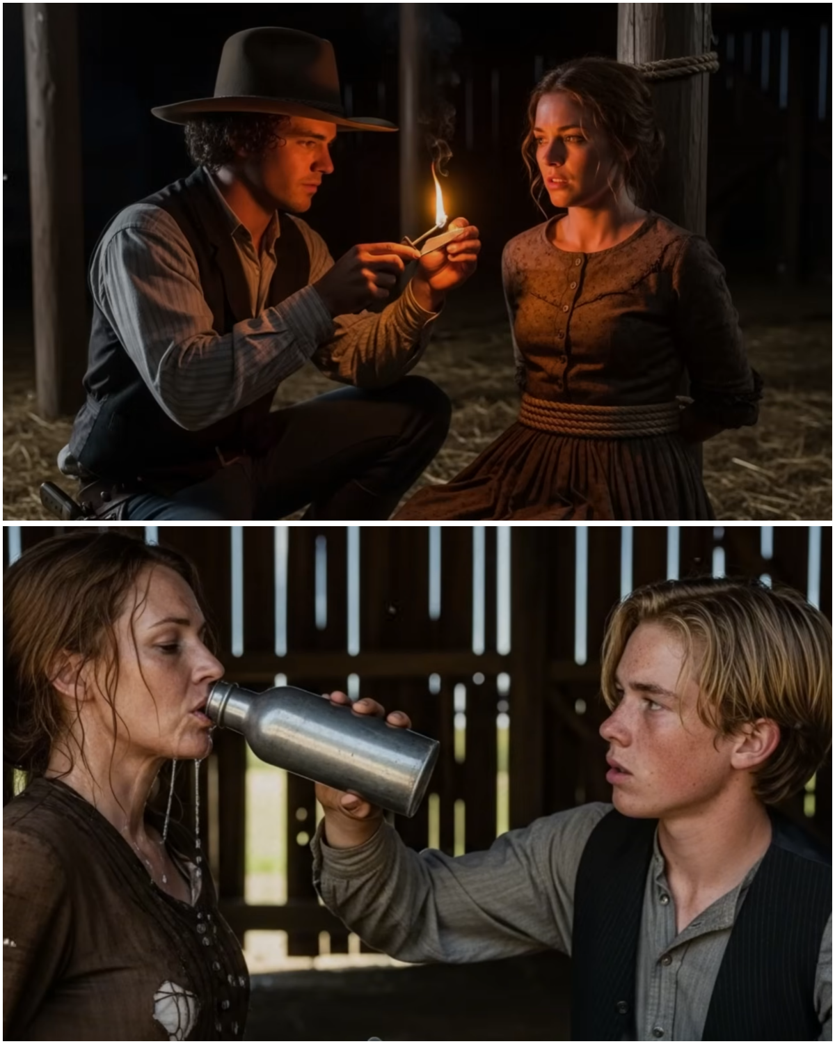 “Stay Away From Her!” He Roared — A Lone Cowboy’s Rescue Changed Her Life Forever