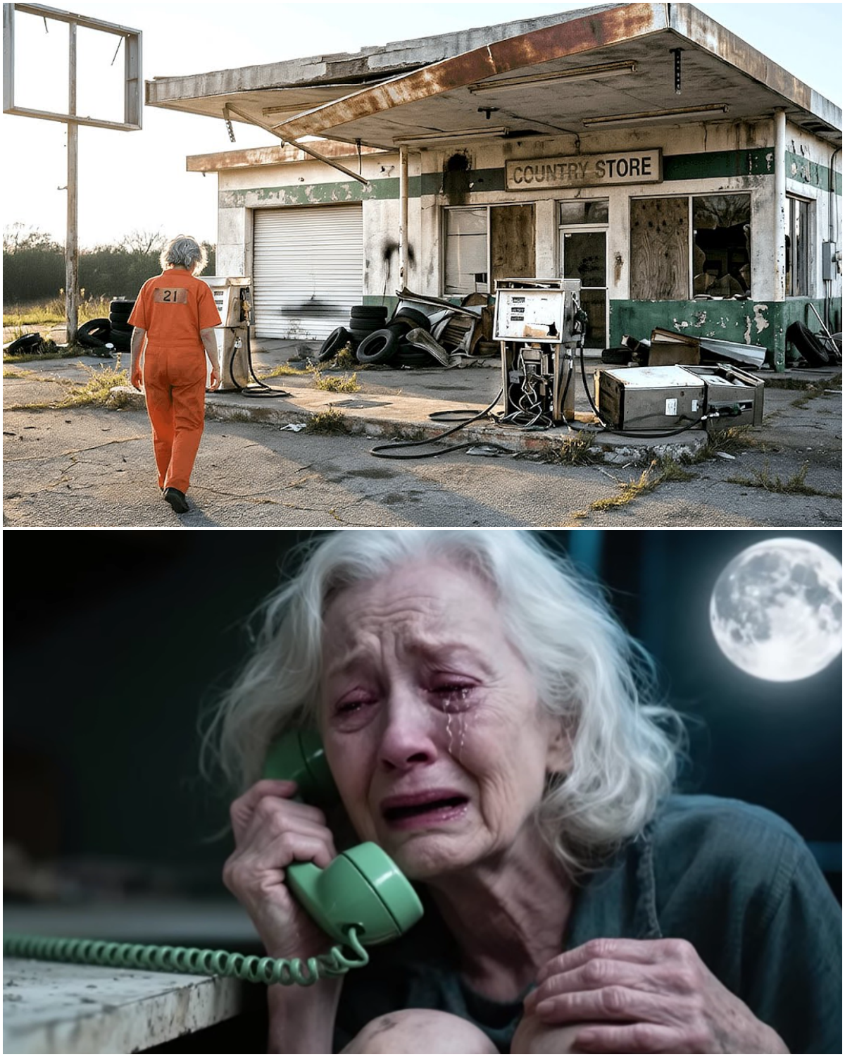 Homeless After Prison—Elderly Woman Returned to a JUNK Gas Station…Then the Old Phone Rang