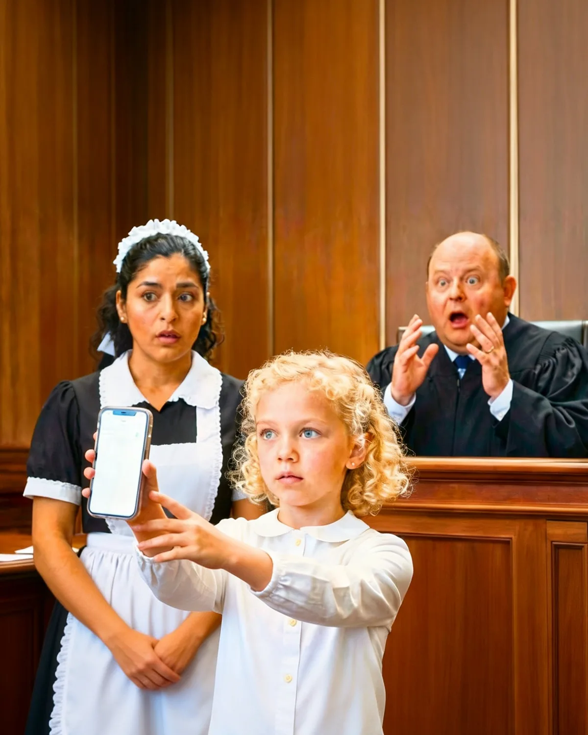 When the Millionaire’s Daughter took out her cell phone, the Judge turned PALE😧