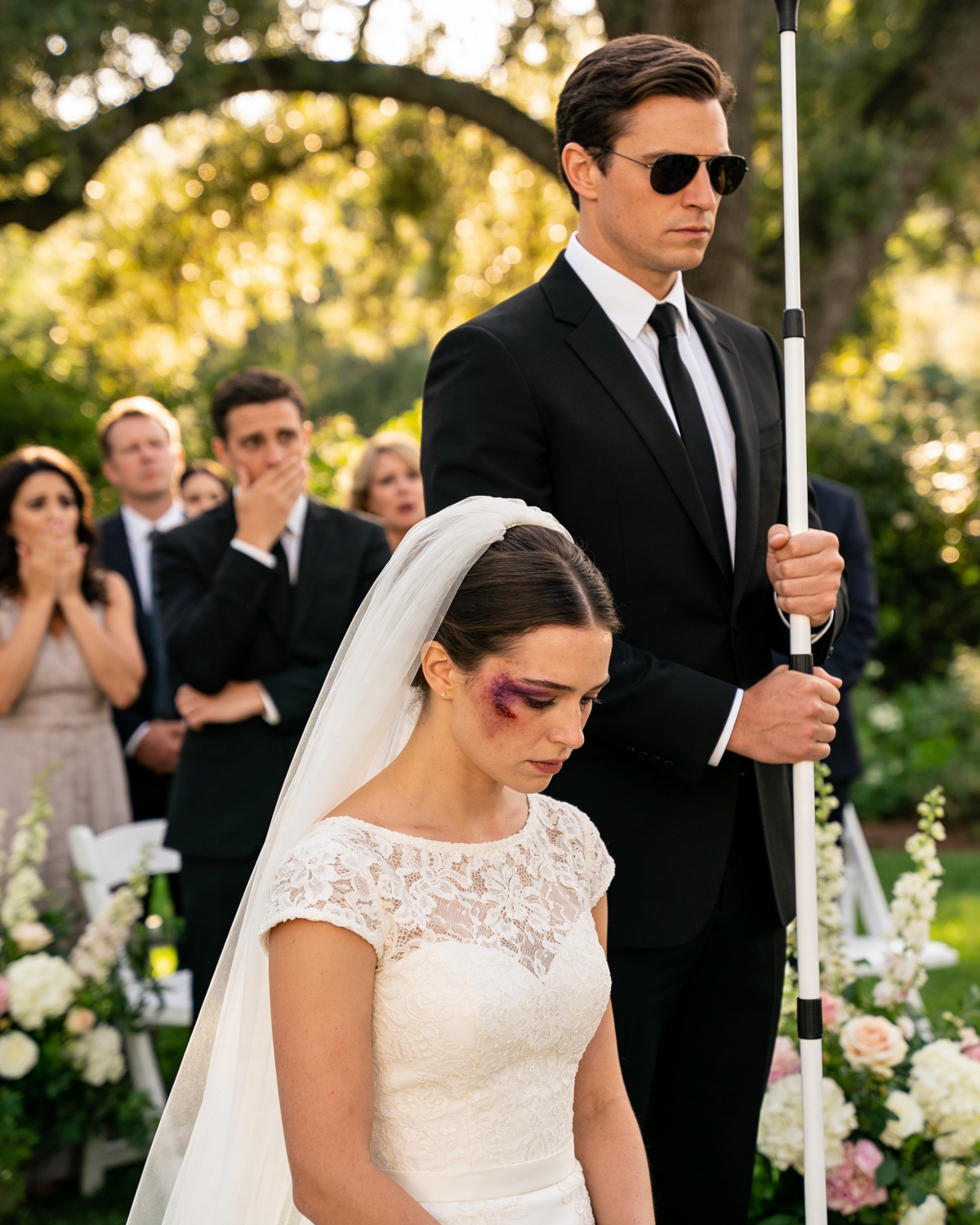 THEY CALLED ME A “MONSTER” AT MY WEDDING… THEN MY “BLIND” GROOM WHISPERED IN THE DARK: “LOOK AT ME. I’M NOT BLIND.” What He Said Next Shattered Me.