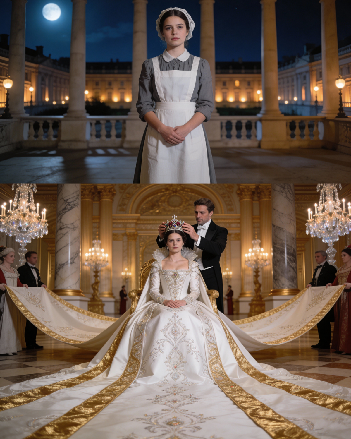 THEY INVITED HER TO A CLASS REUNION TO HUMILIATE HER, SO SHE ARRIVED DRESSED IN A MAID’S UNIFORM — BUT EVERYTHING FROZE WHEN A HELICOPTER LANDED TO PICK UP THE “QUEEN.”