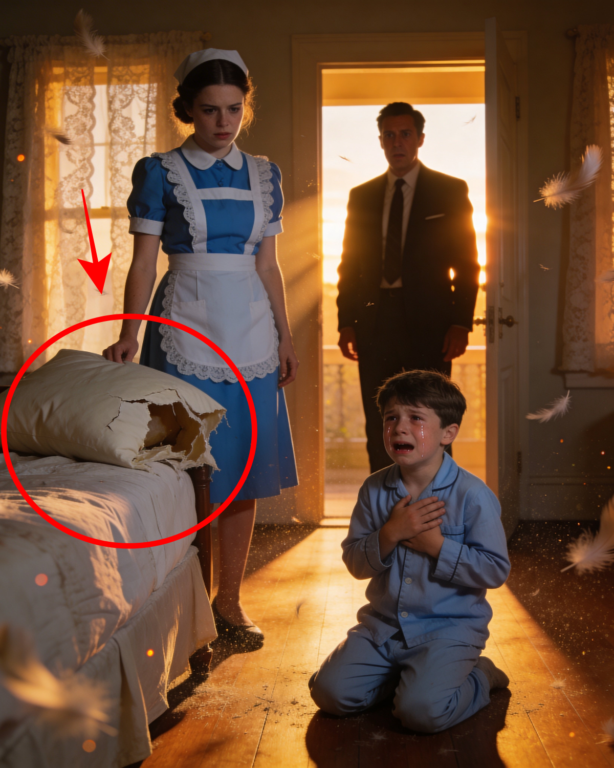 A MILLIONAIRE’S SON SCREAMED IN HIS SLEEP EVERY NIGHT… UNTIL THE NANNY OPENED HIS PILLOW AND DISCOVERED THE SHOCKING TRUTH