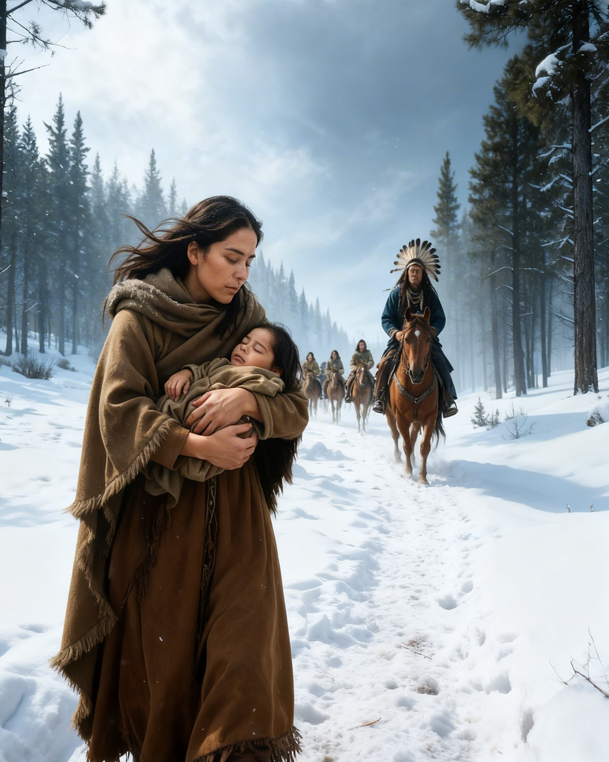She Saved a Comanche Baby in a Blizzard — Days Later, 100 Warriors Came to Her Door