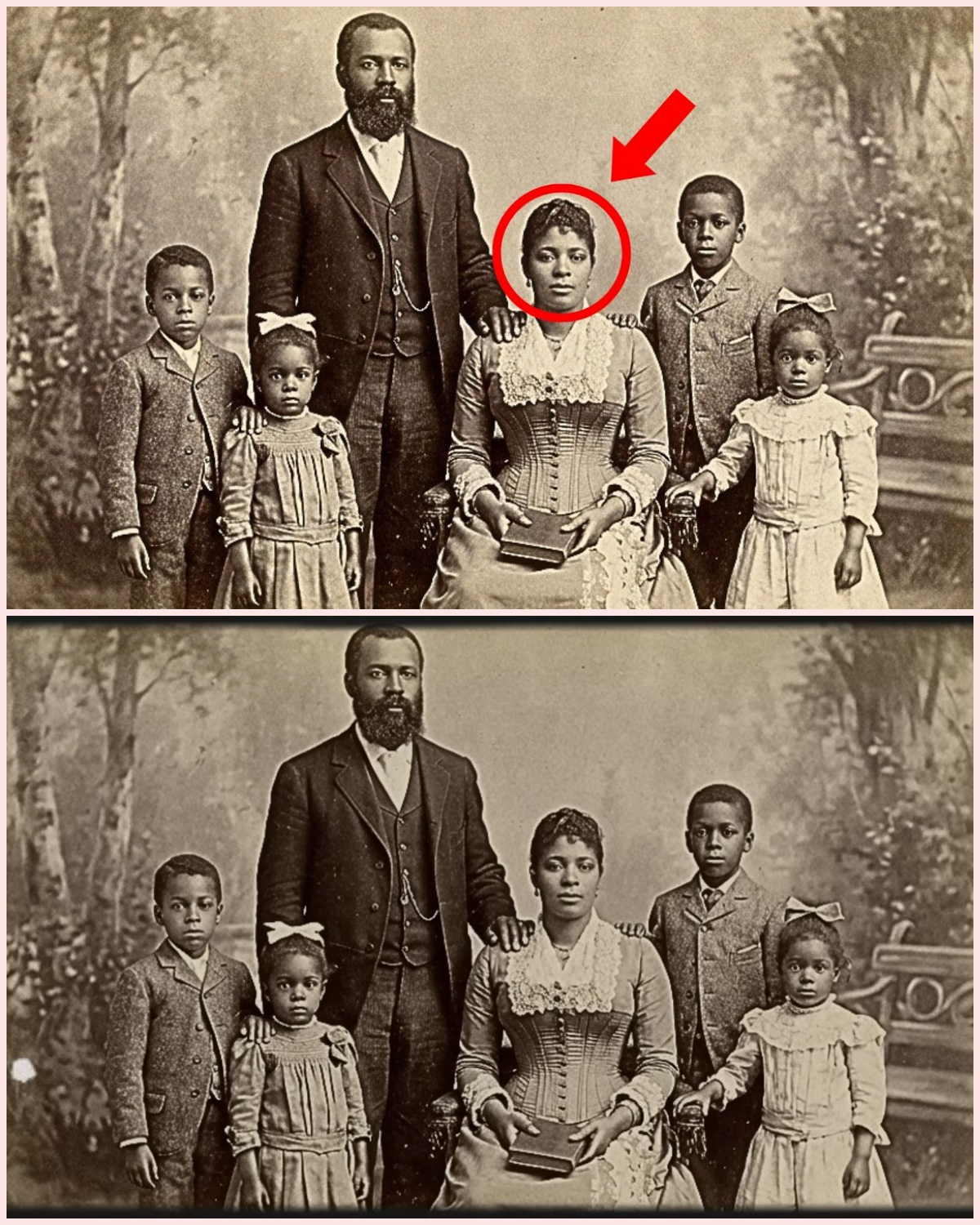 It was just a family portrait from 1888 — until you zoomed in on the mother’s eyes