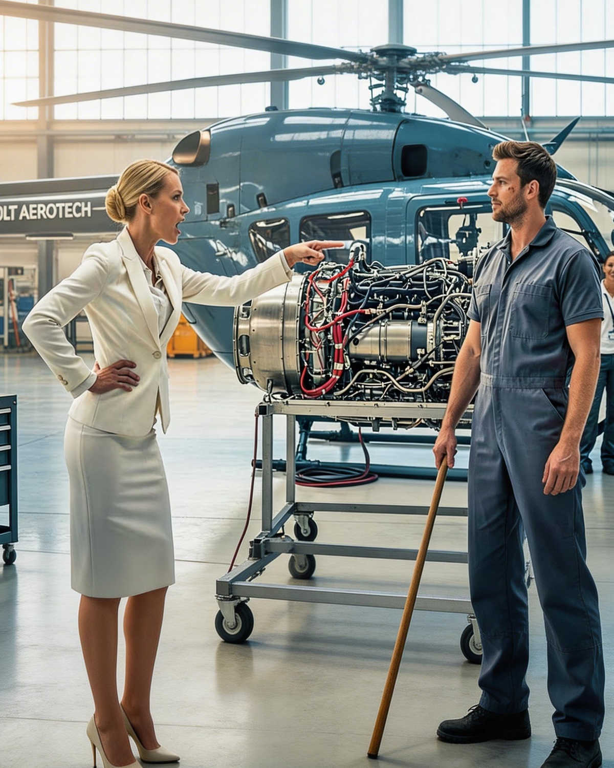 “Fix this helicopter, I’ll kiss you right now” — CEO Mocked the Single Dad Janitor Before Everyone