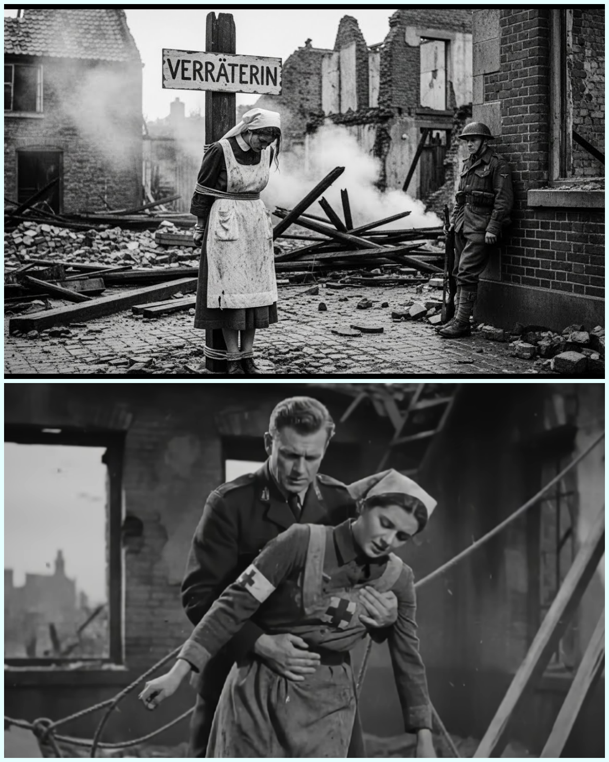 A British Officer Found a German POW Nurse Tied to a Post — The Sign Said ‘Traitor