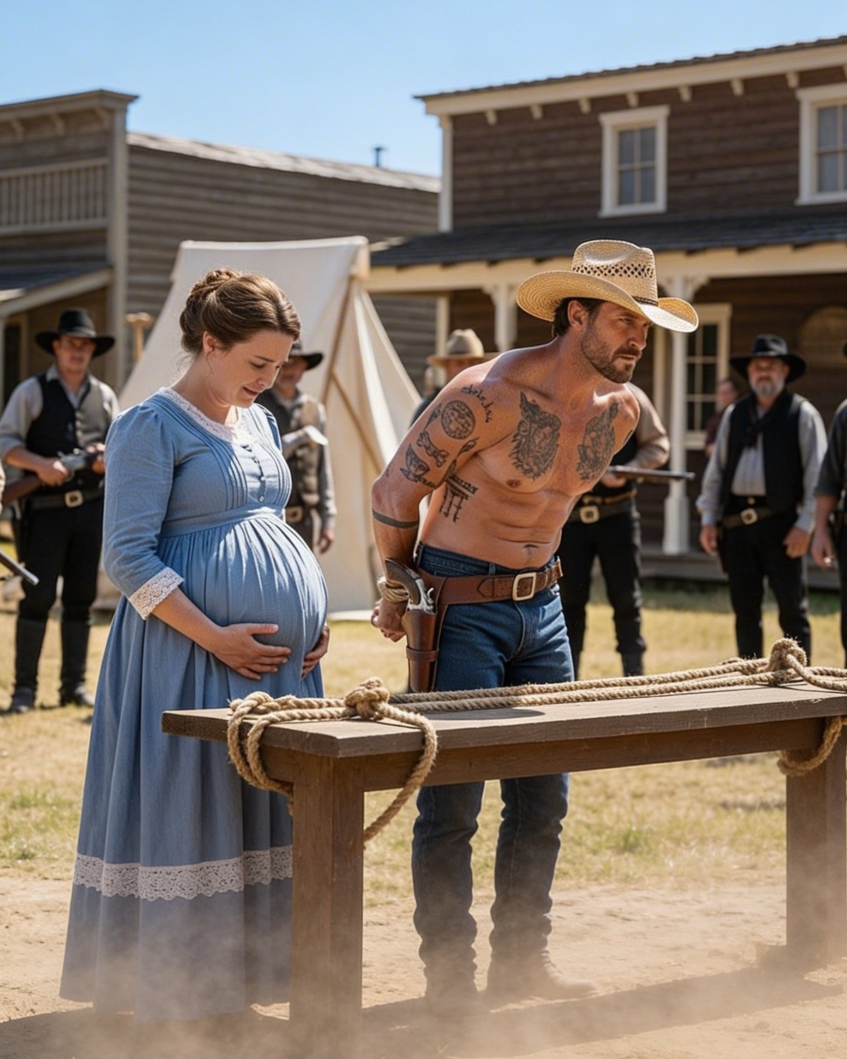 Pregnant Widow Buys Broken Cowboy at Auction… But He Gives Her a Love She Never Expected