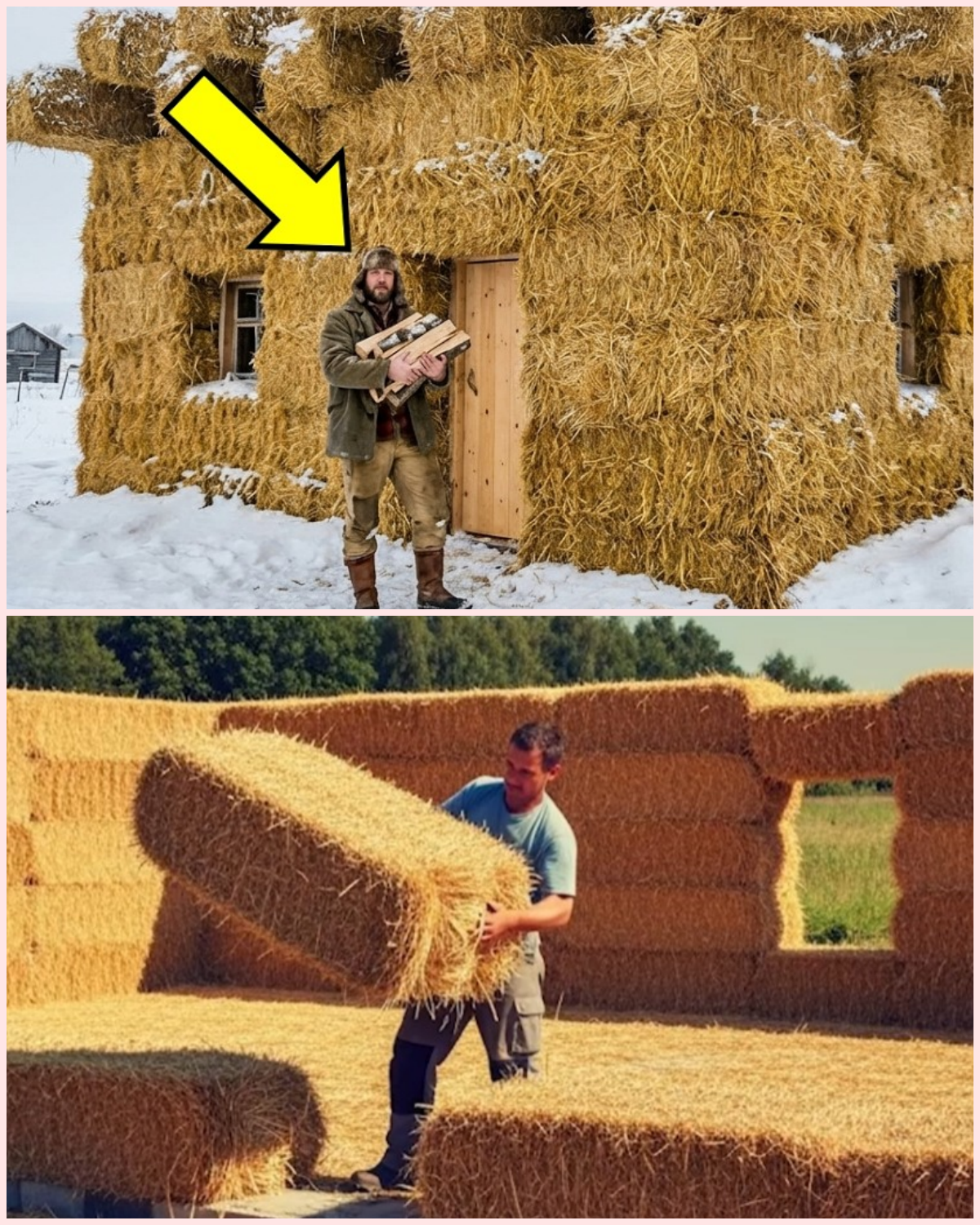 Thrown Out Before Winter, He Built a “Straw” Fortress for Just $2 — What It Became Shocked Everyone