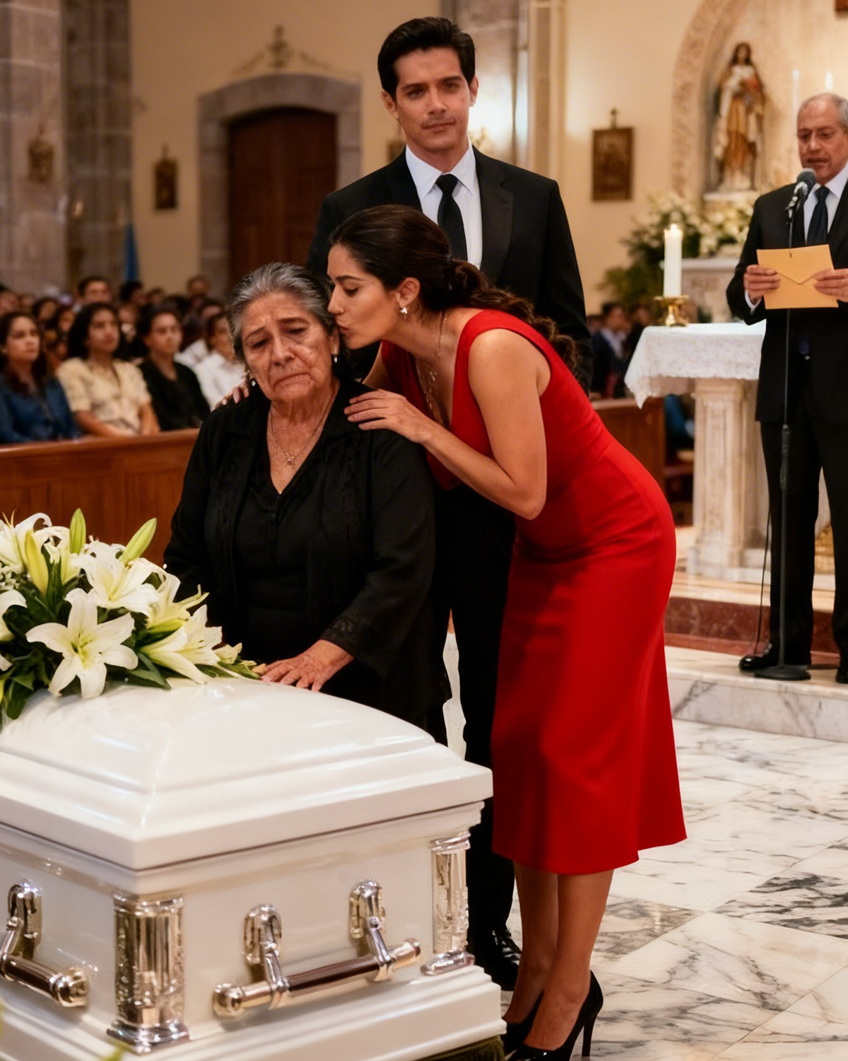 At my daughter’s funeral, the lover whispered to me “I won”… until the lawyer asked for silence and read the will.