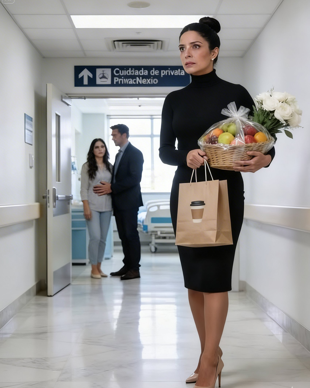 My husband said he was “on a business trip” — but when I went to the hospital to visit my sick friend, I suddenly heard her voice behind the door… And what I heard made my blood run cold.