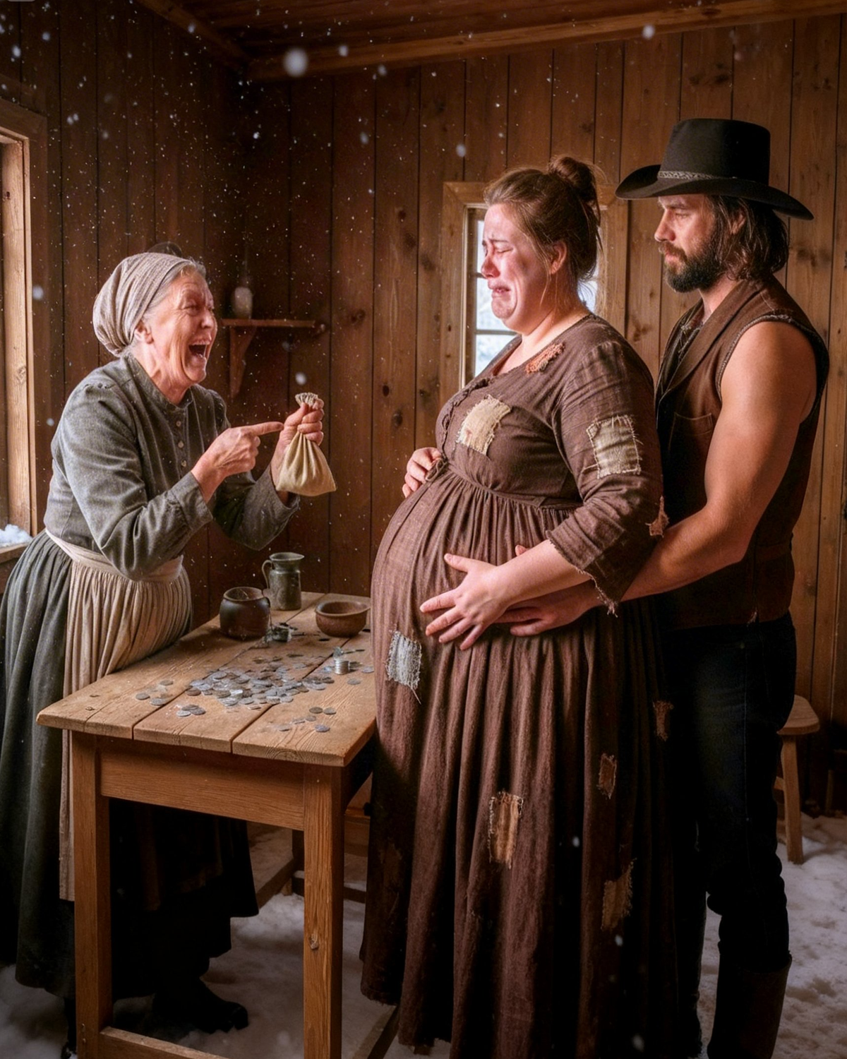 She Sold Her Pregnant Daughter for Cash — The Mountain Cowboy Said, “She’s Under My Protection.”