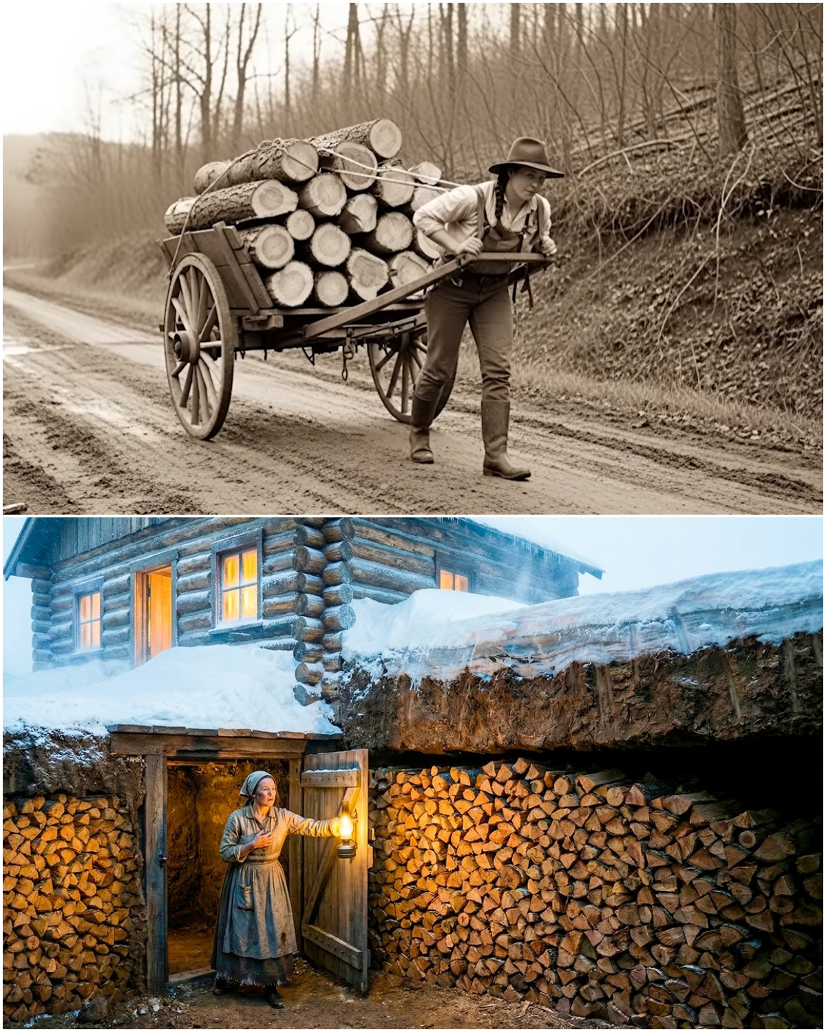 She’s Preparing for Apocalypse—Widow Inherits Cabin,Discover Her Husband Buried 30 Cords of Firewood