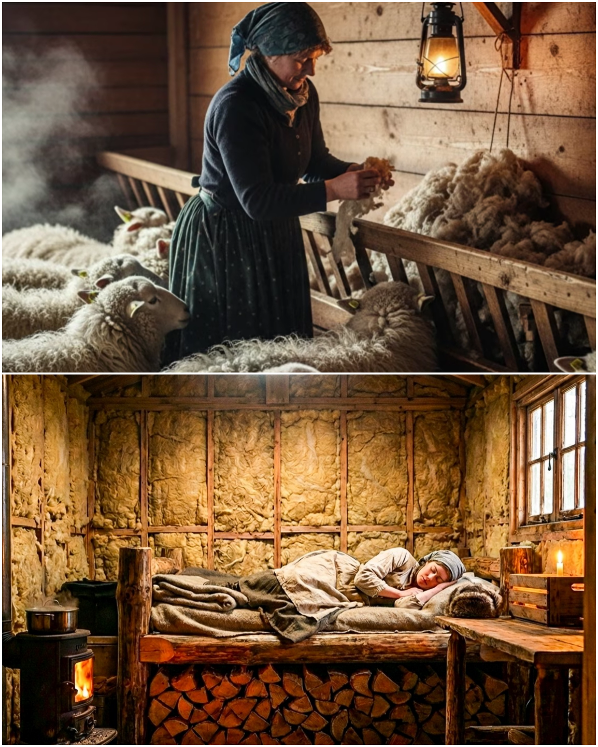 She Lined Her Walls With Wool — Unaware It Saves Her When a Blizzard Buries the Town