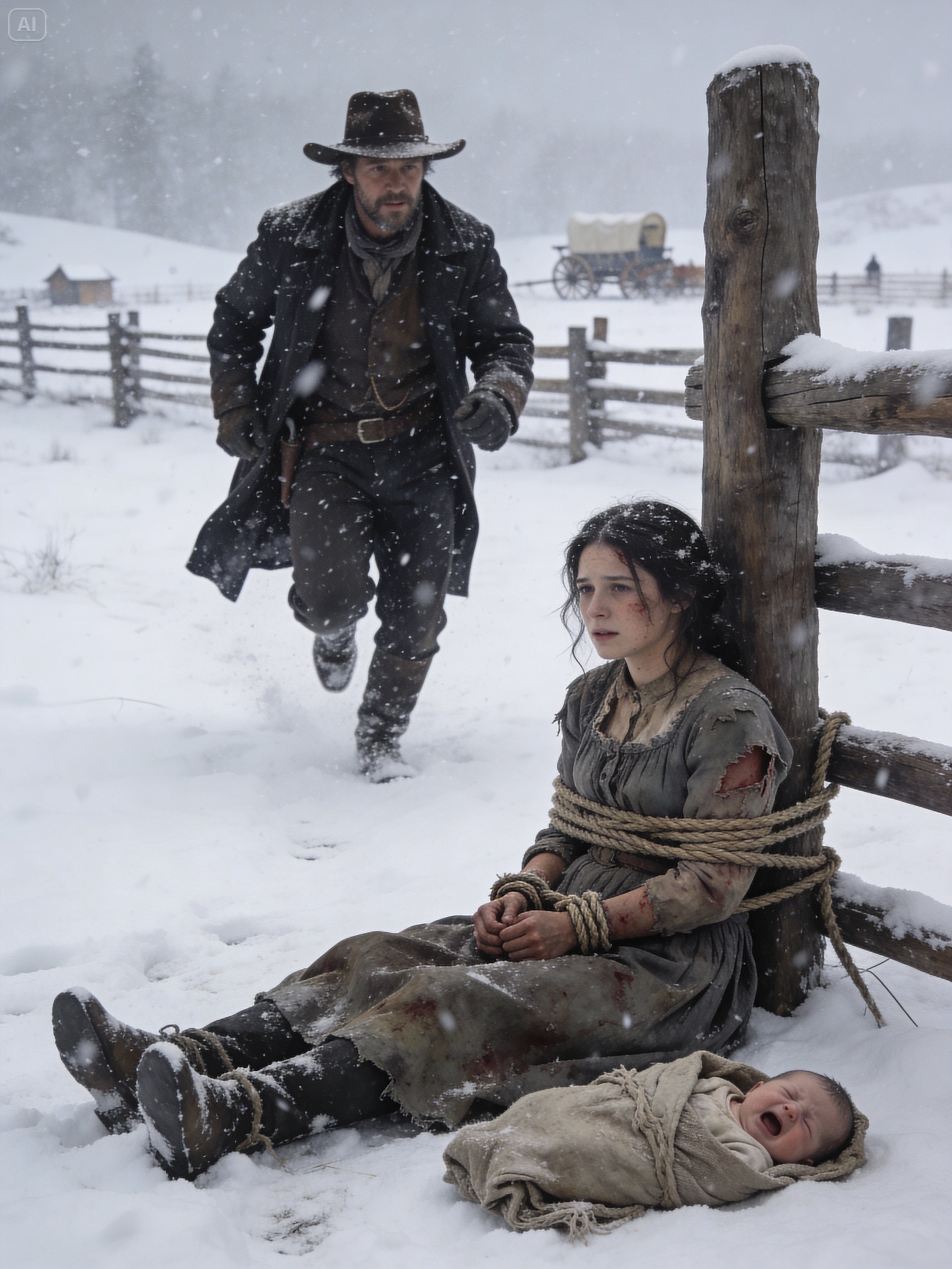 “Leave Her Alone.” — A Silent Cowboy Stood Up When a Widow Was Cast Out for Twin Girls