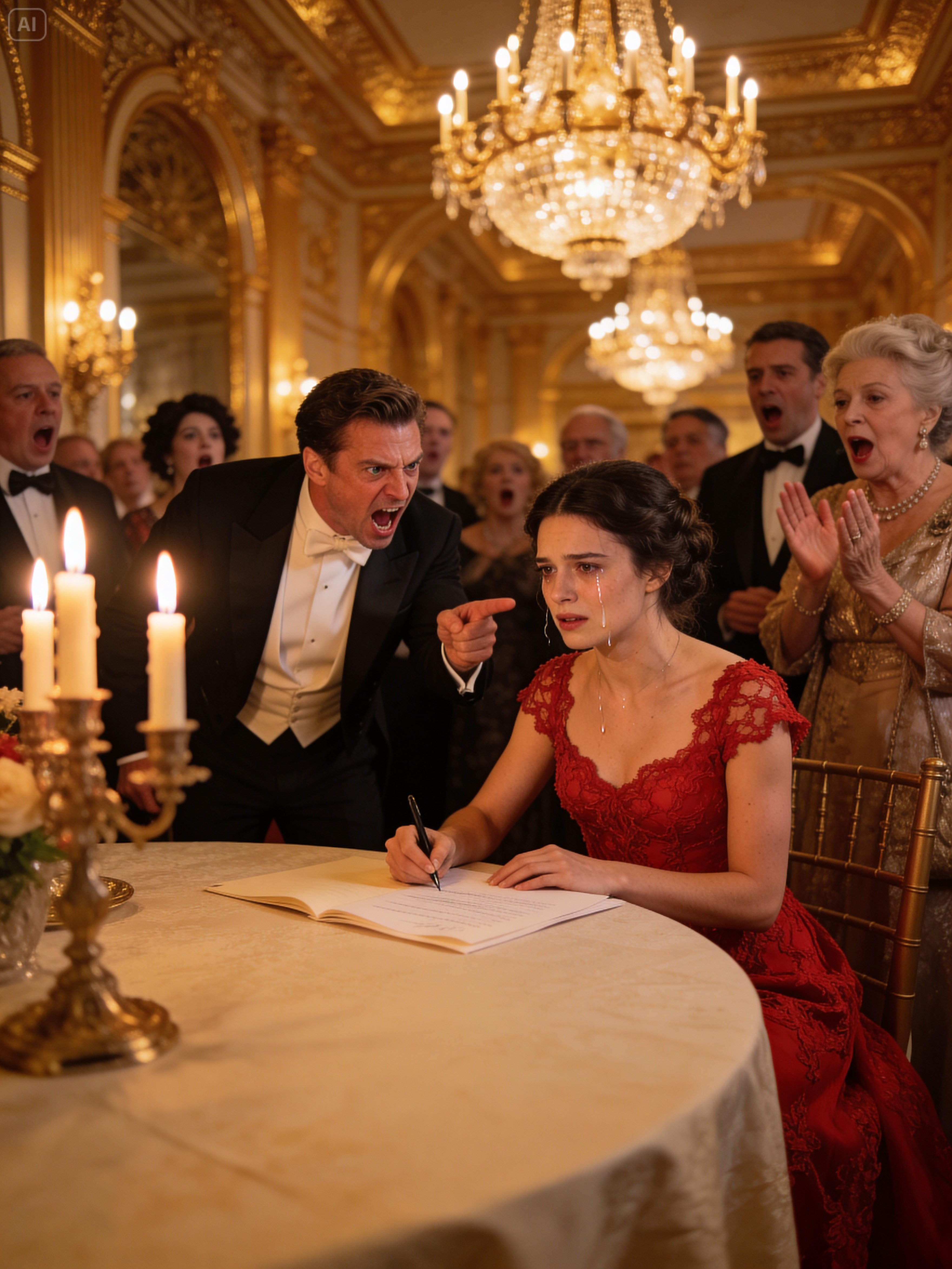 “Sign it and get out, beggar.”