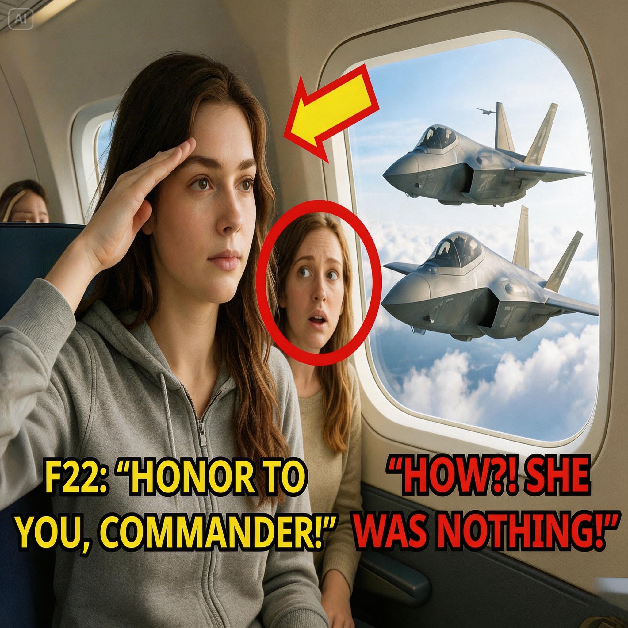 She Was Just in Seat 12F — Until Her Call Sign Made the F-22 Pilots Stand at Attention