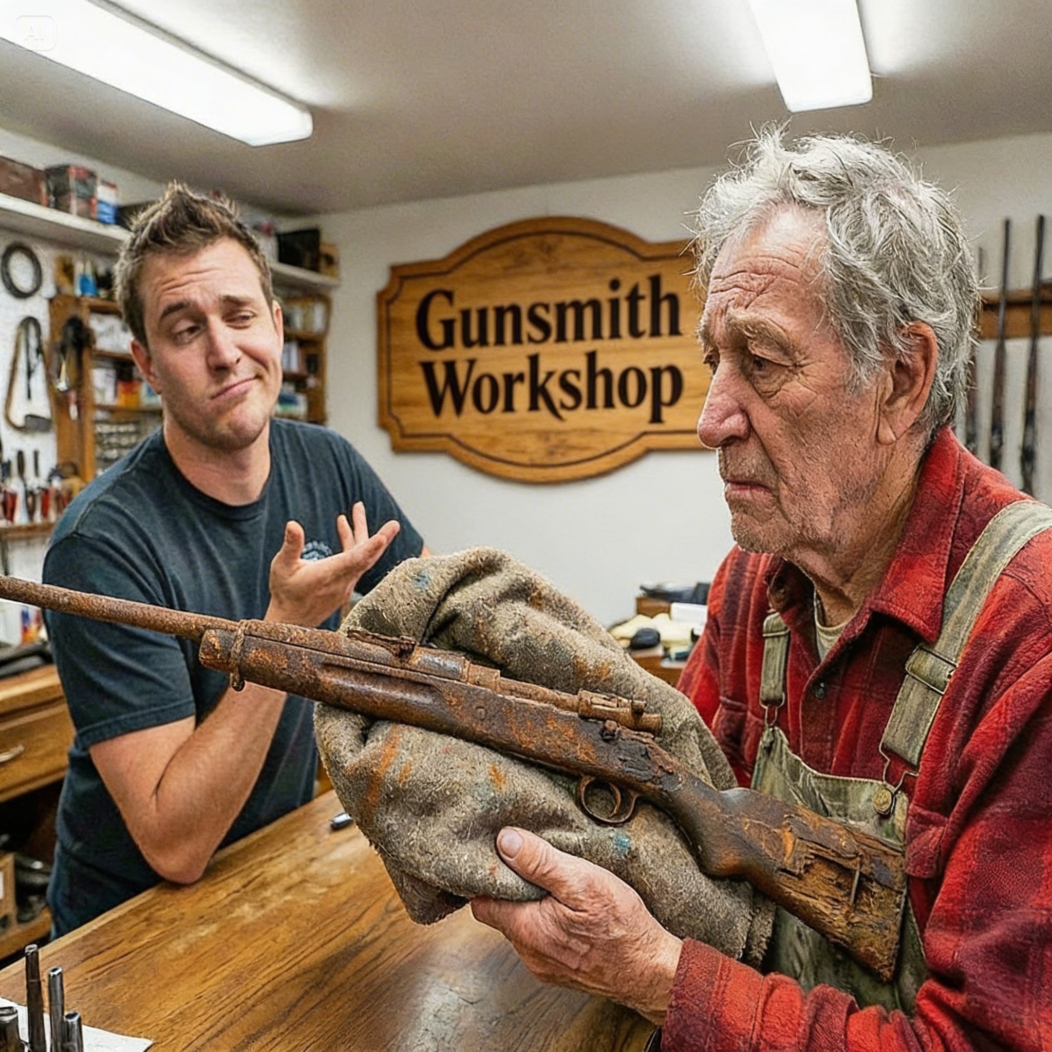 Young Gunsmith Laughed When He Saw an Old Rusty Rifle: “Just Throw It in the Trash, Old Man”