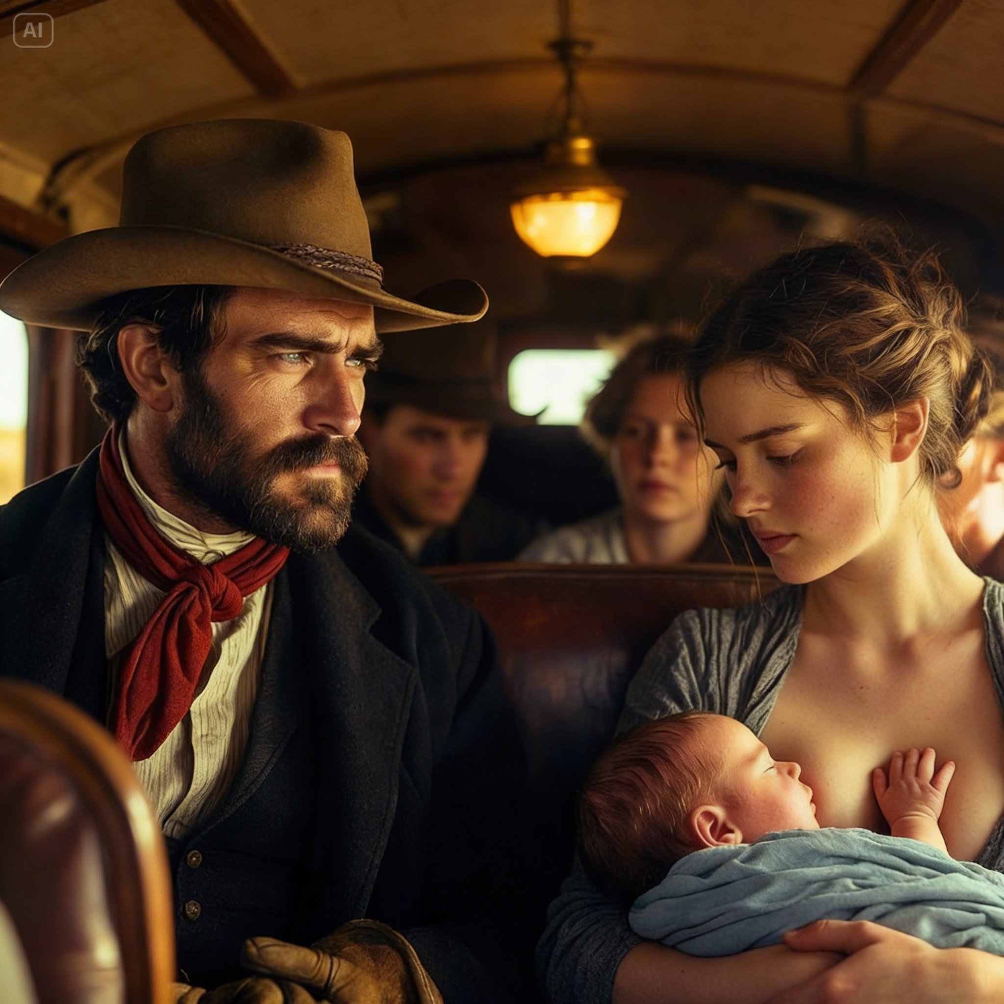 Cowboy’s Baby Wouldn’t Stop Crying on the Stagecoach Until a Single Mom & Widow Did the Unthinkable