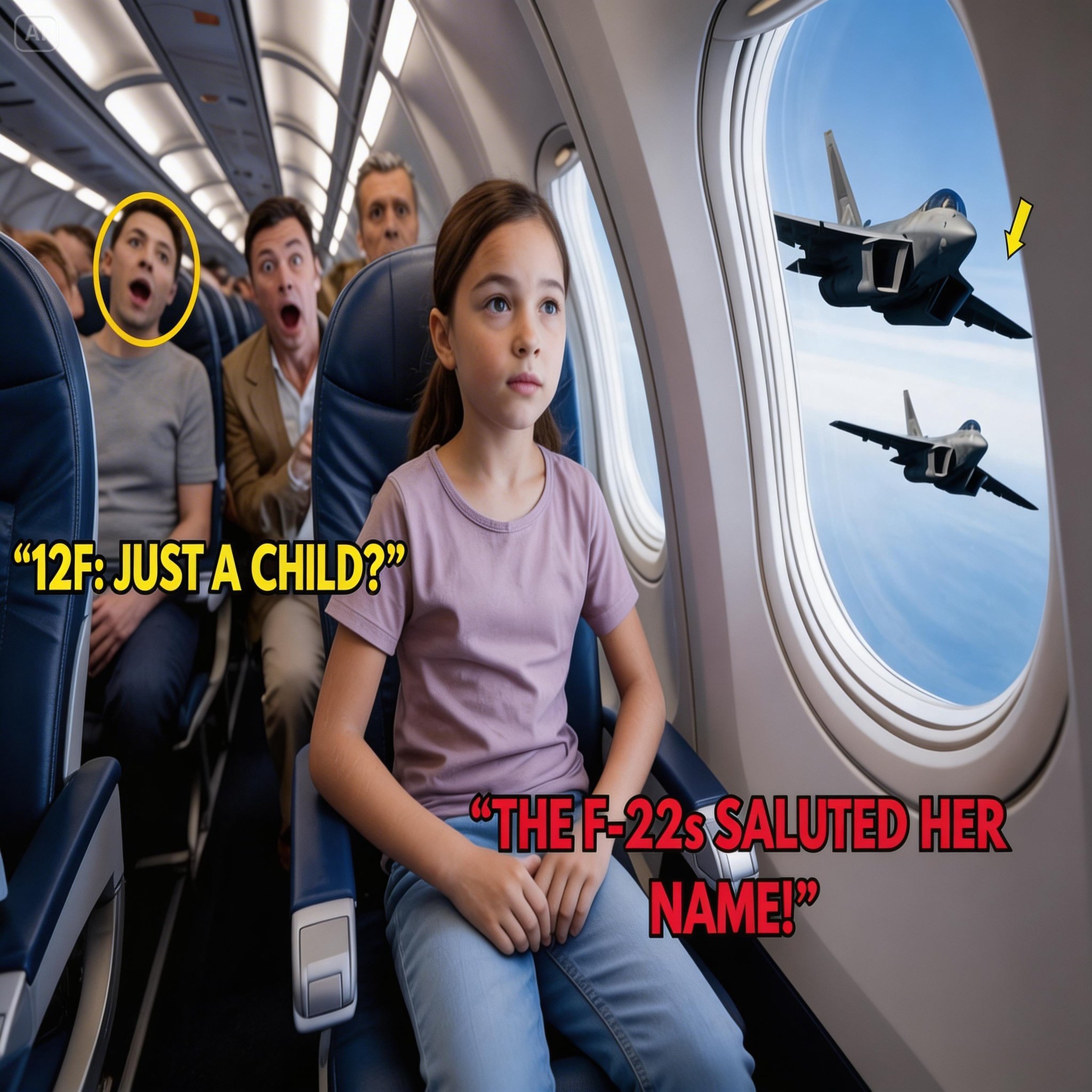 “She Was Just a Kid in Seat 12F — Until Her Call Sign Made the F-22 Pilots Stand at Attention”