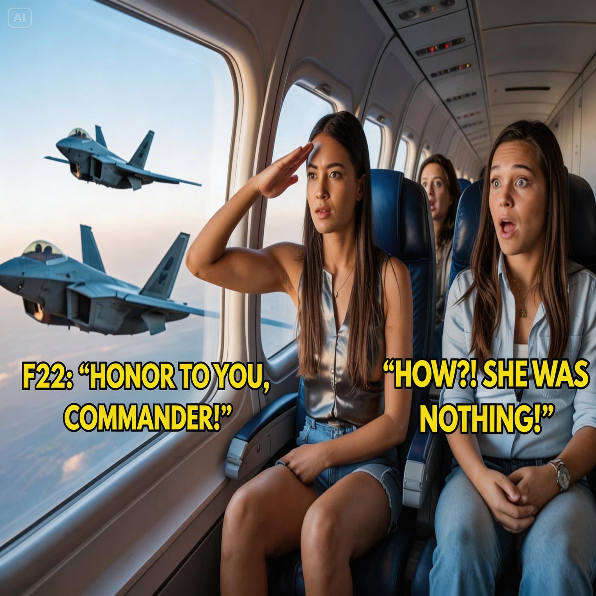 She Was Just in Seat 24A — Until Her Call Sign Made the F-22 Pilots Stand at Attention..