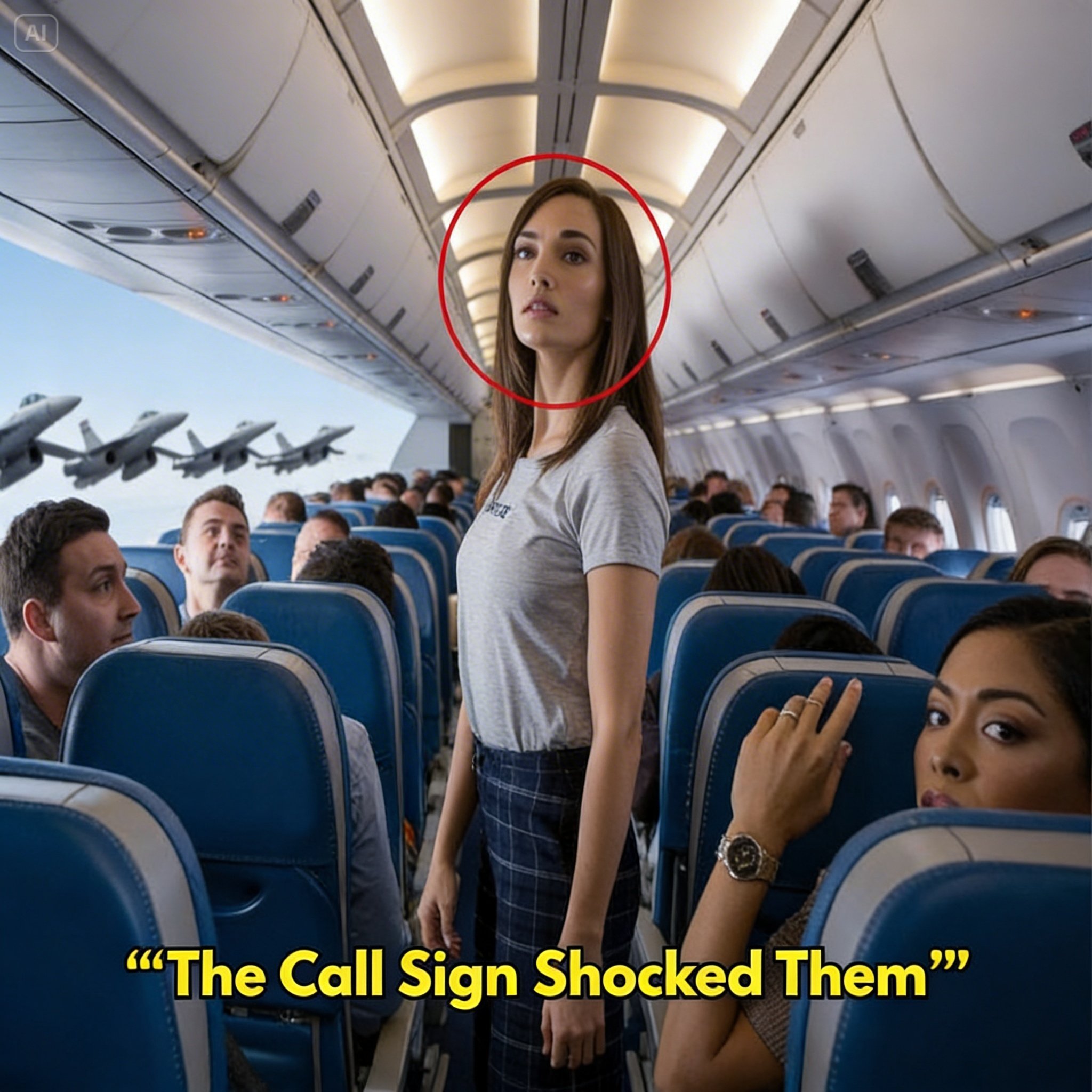 She Was Only a Passenger in 14C — Until the F-16 Pilots Heard Her Call Sign and Snapped to Salute.