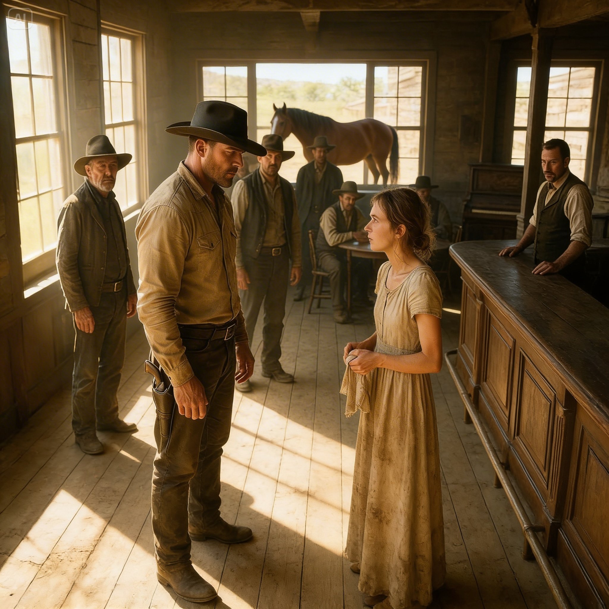 “You’ll Give Me Five Sons And Never Work Again” — The Giant Cowboy Promised The Barefoot Waitress