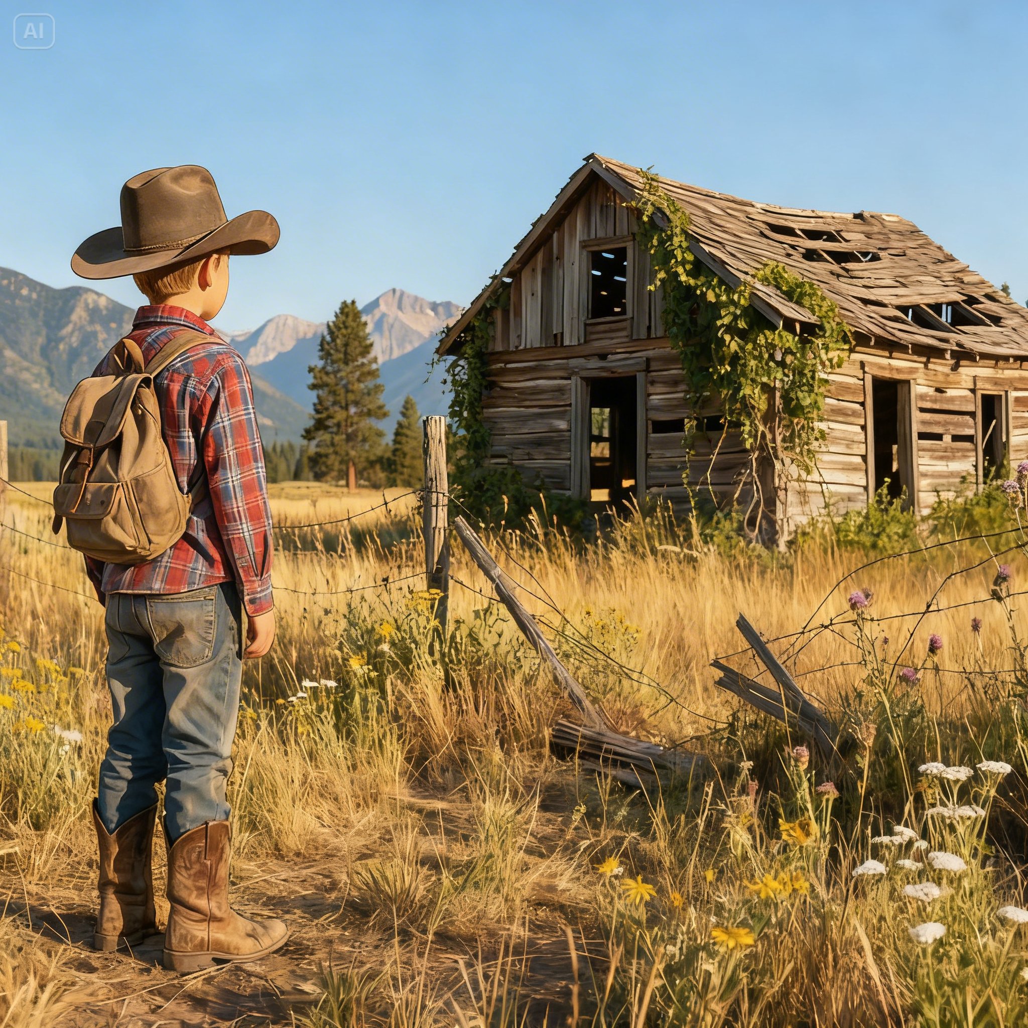 Kicked Out at 12, Little Cowboy Found a Broken Cabin — What It Became Changed Everything