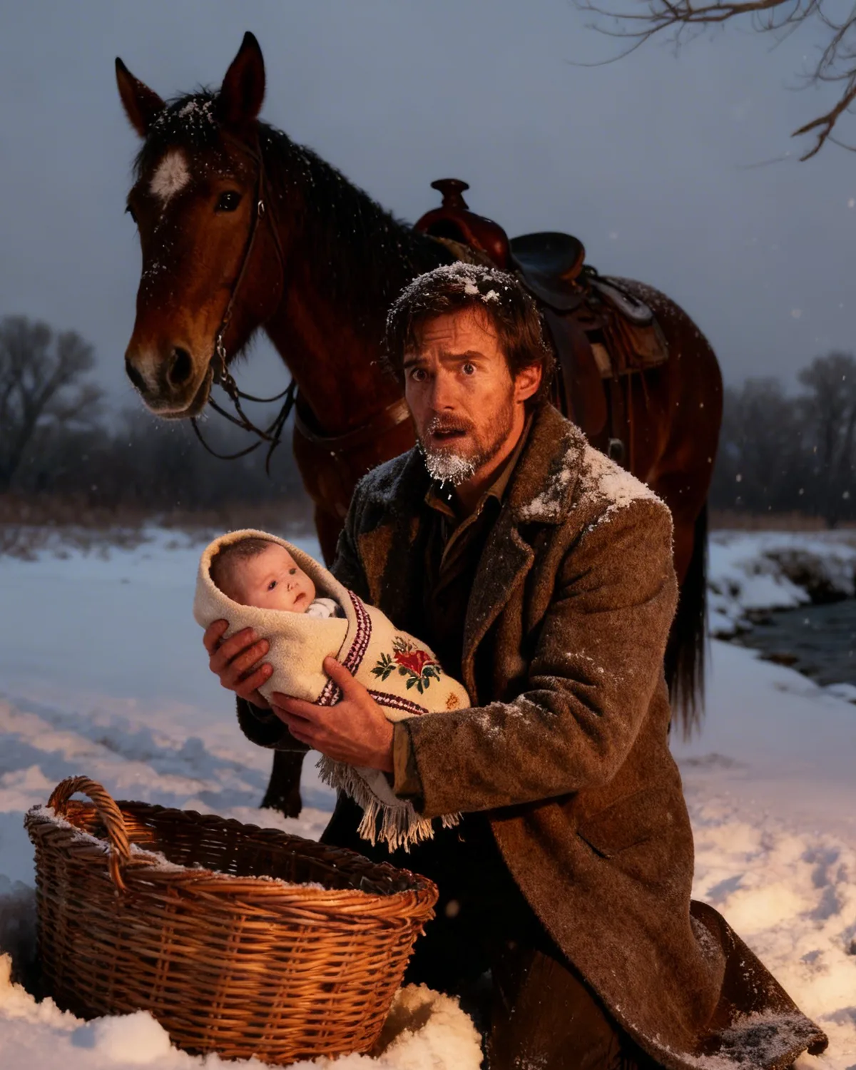 Single Father Found a Baby in a Basket — “Guess You’re My Family Now,” He Smiled